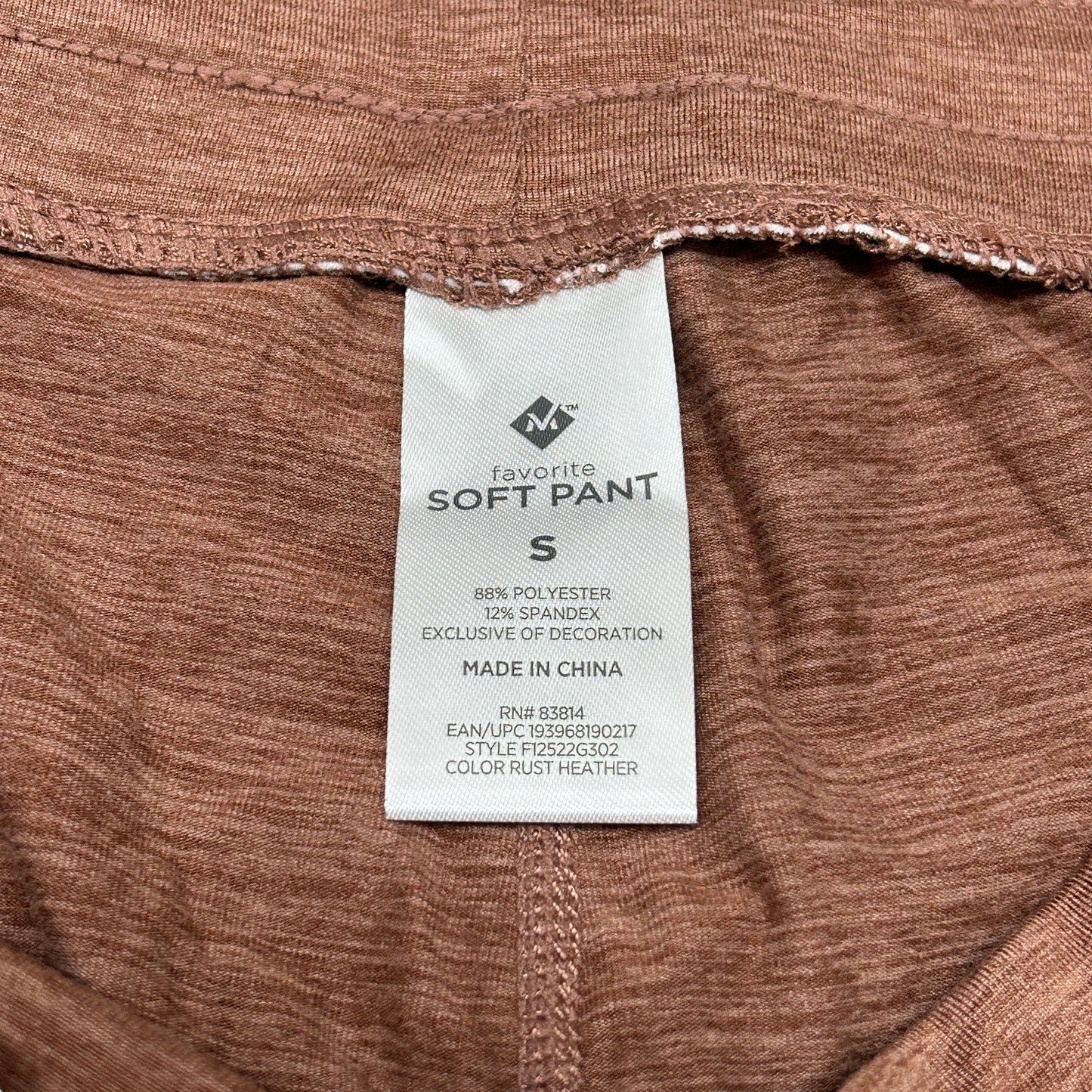 MEMBERS MARK Favorite Straight Leg Soft Pant Brown Size Small (New)