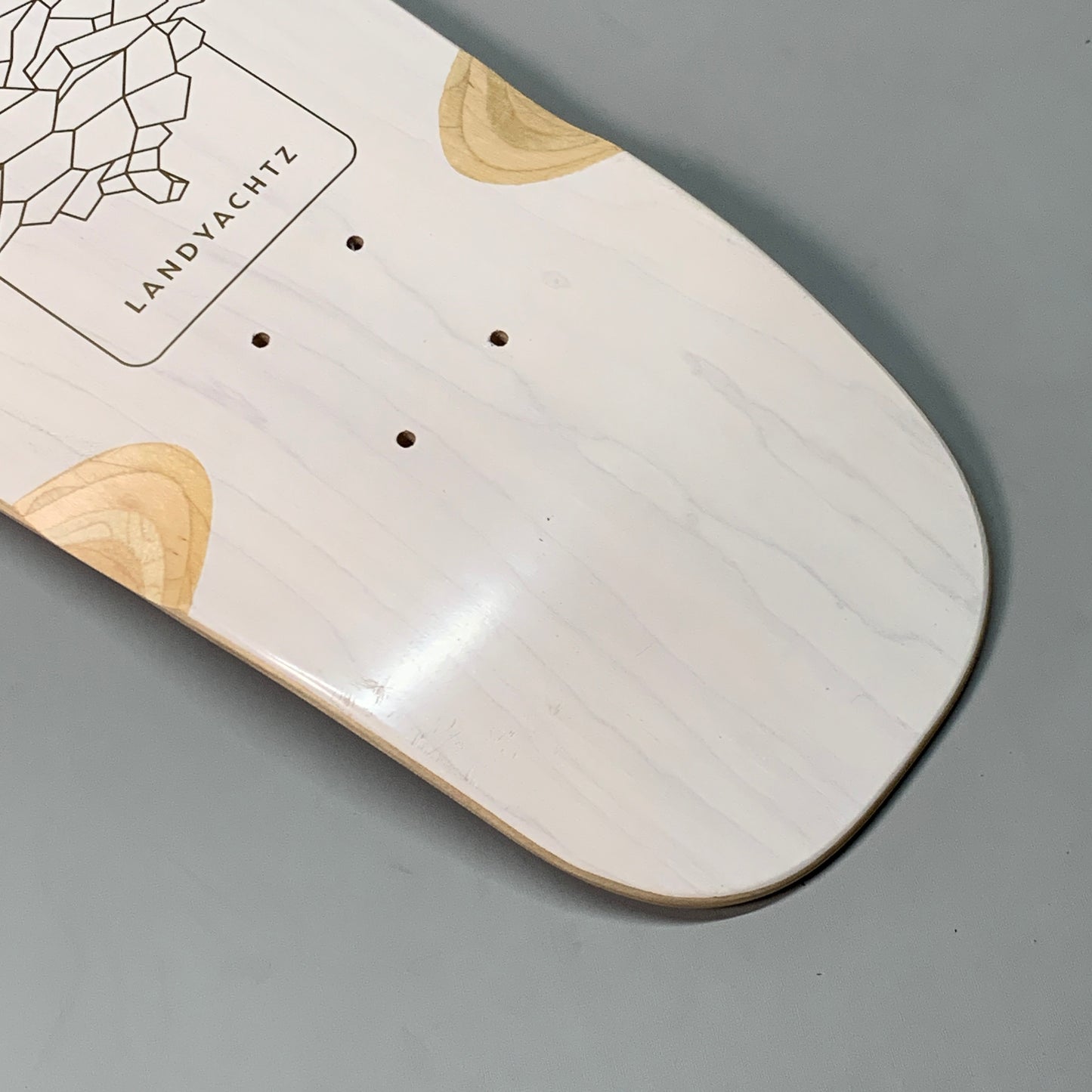 LANDYACHTZ Dinghy Blunt Longboard/Skateboard White Pinecone w/ Grip Taped Top Canadian Maple 7 Ply 29"x8.5" (New Other)