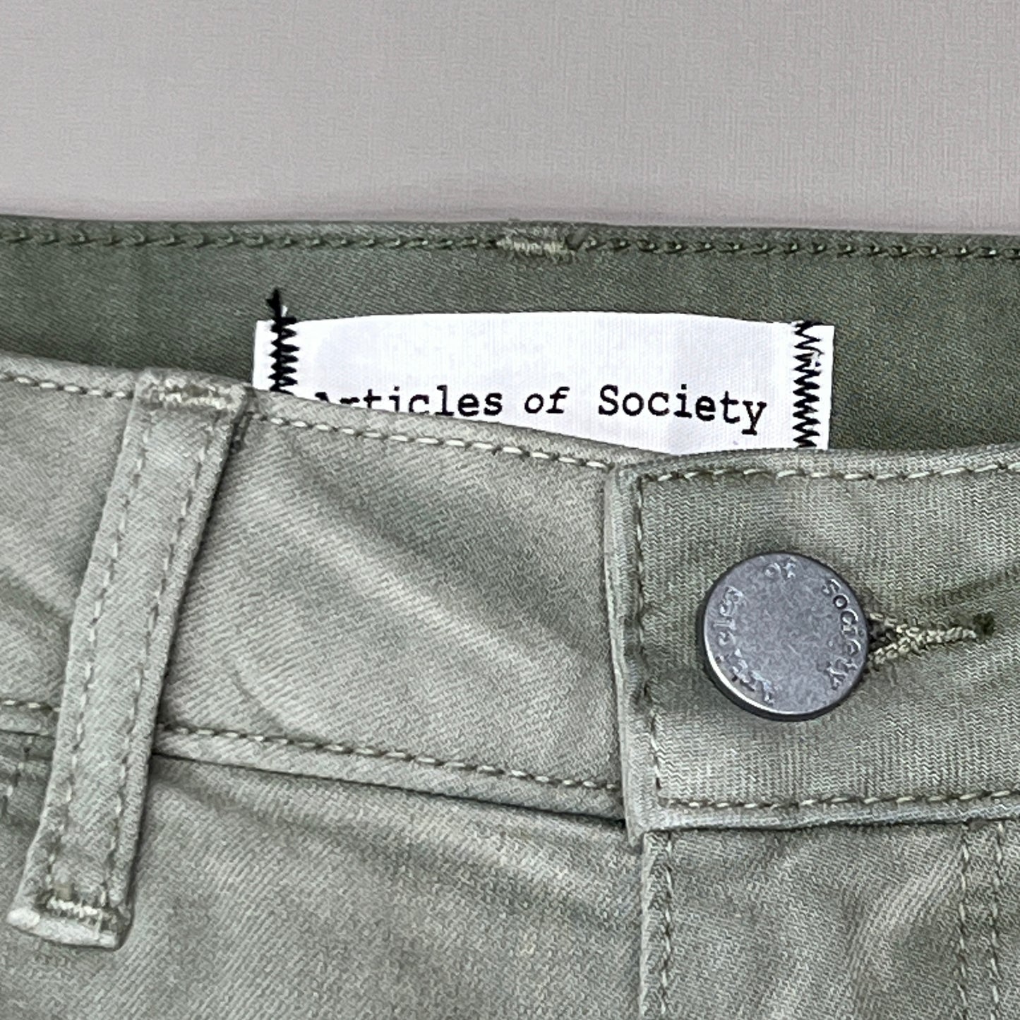 ARTICLES OF SOCIETY London Cropped Flare Pants In Lihue Women's Sz 29 Olive 5056CR-722 (New)