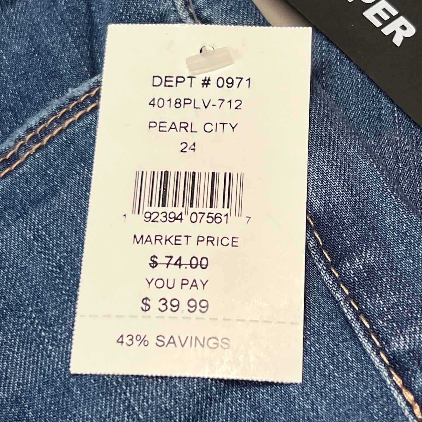 ARTICLES OF SOCIETY Pearl City Denim Jeans Women's Sz 24 Blue 4018PLV-712 (New)