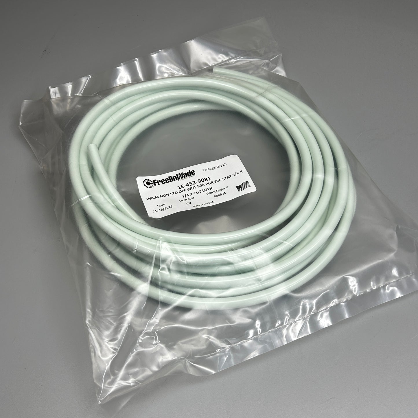 FREELIN-WADE Tubing 25 ft Off White 1E-452-9081 (New)