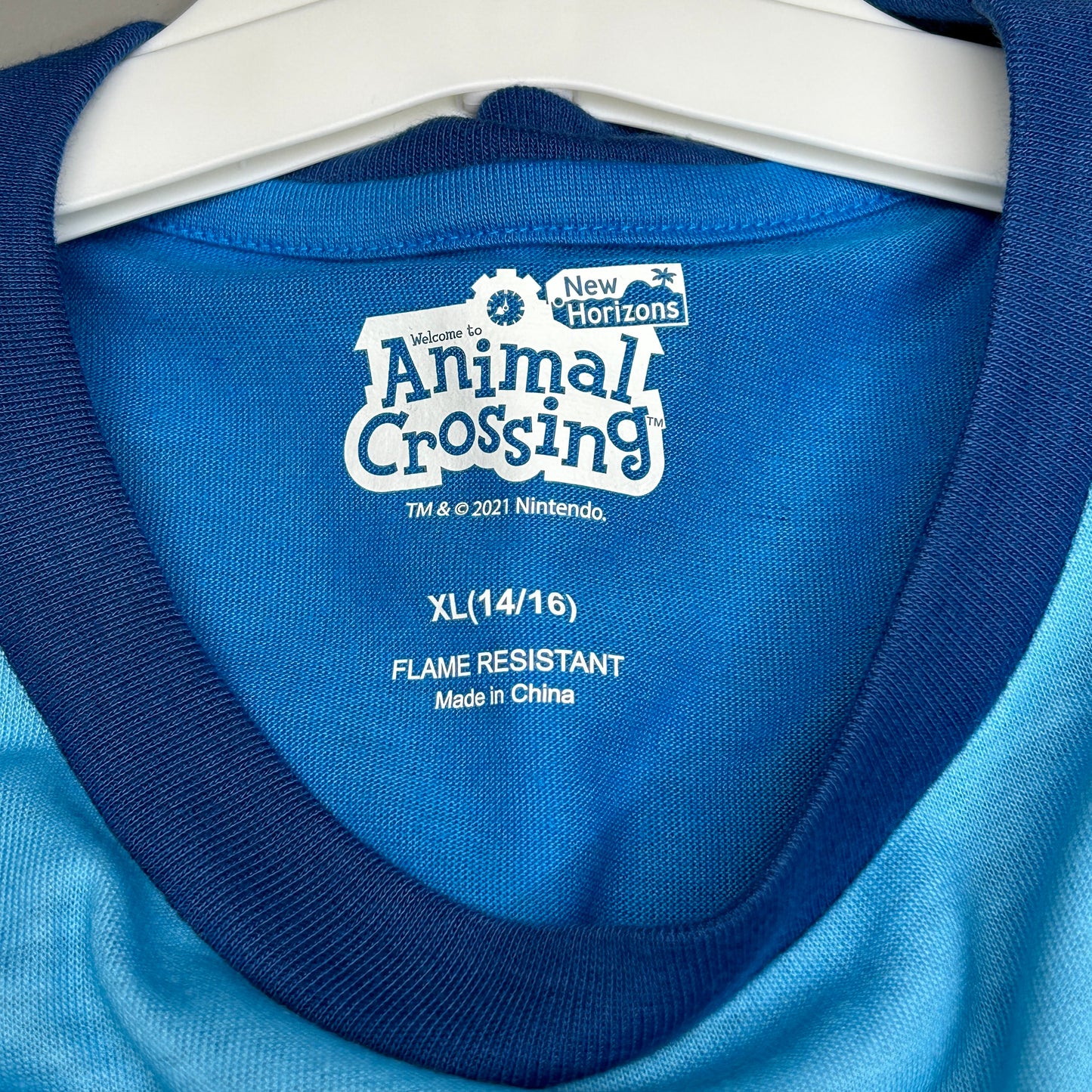 KOMAR KIDS Boys' Animal Crossing 2pc Pajama Set Blue Sz XL (New)