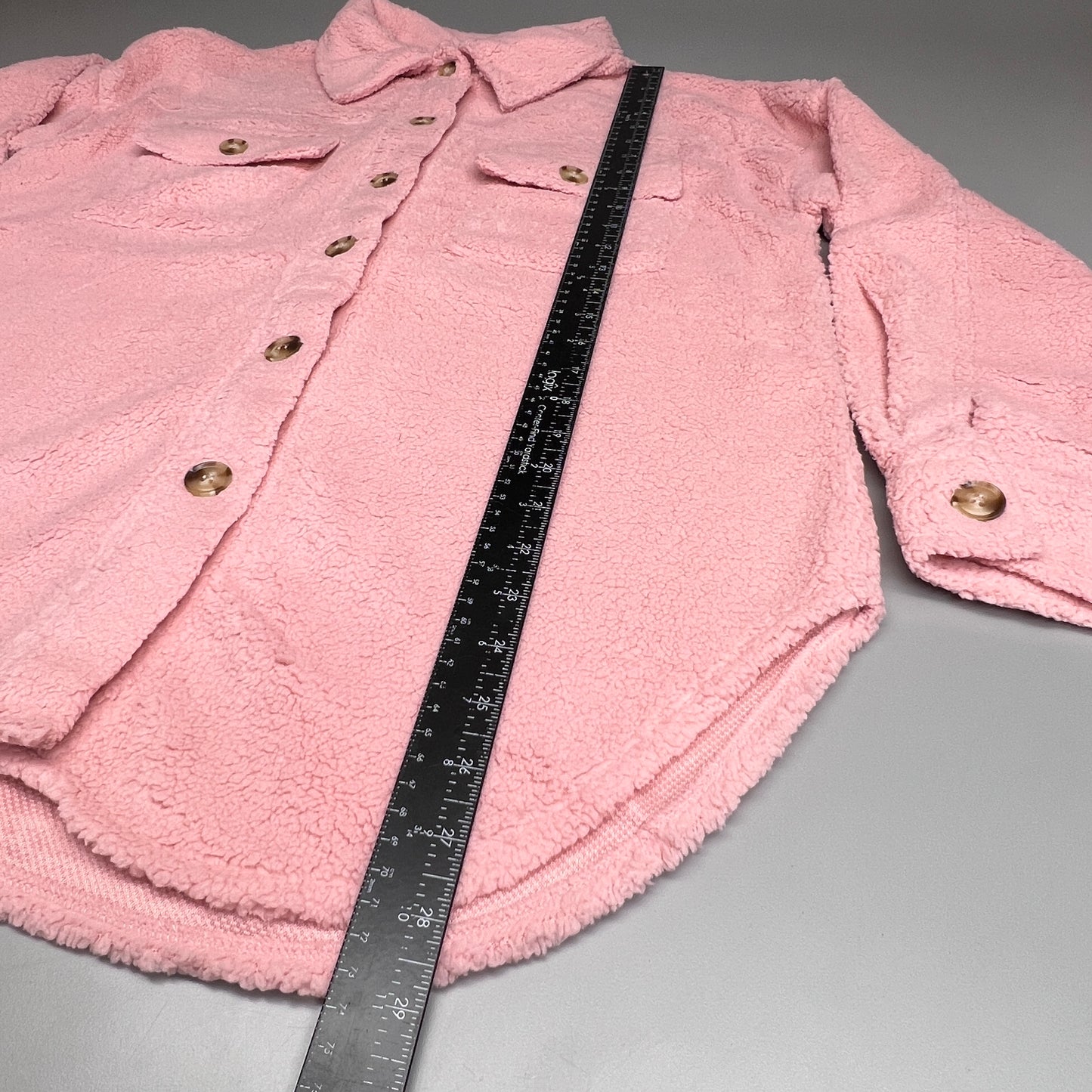 PINK LILY Fleece Button-up Jacket Women's Sz S Mauve Pink PL177 (New)