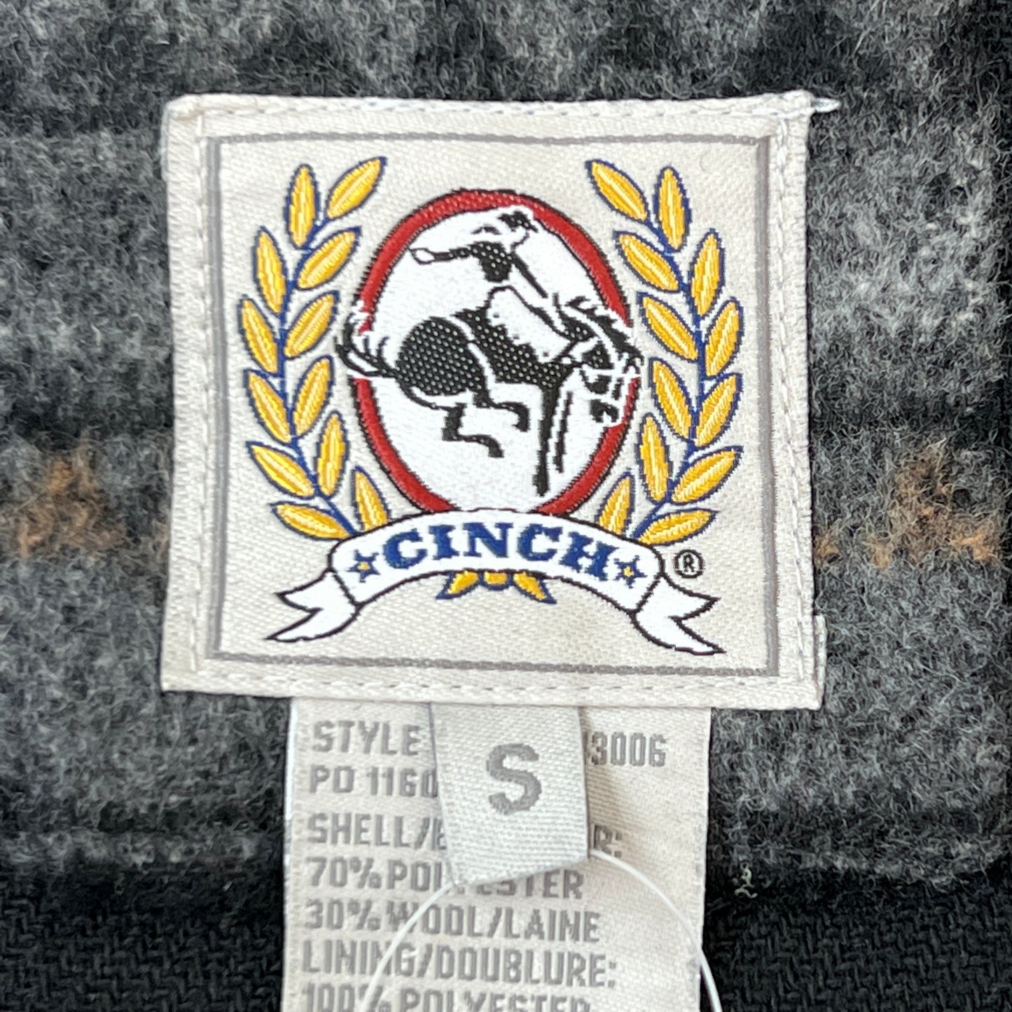 CINCH Wooly Concealed Carry Vest Men's SZ S Black MWV1543006 (New)