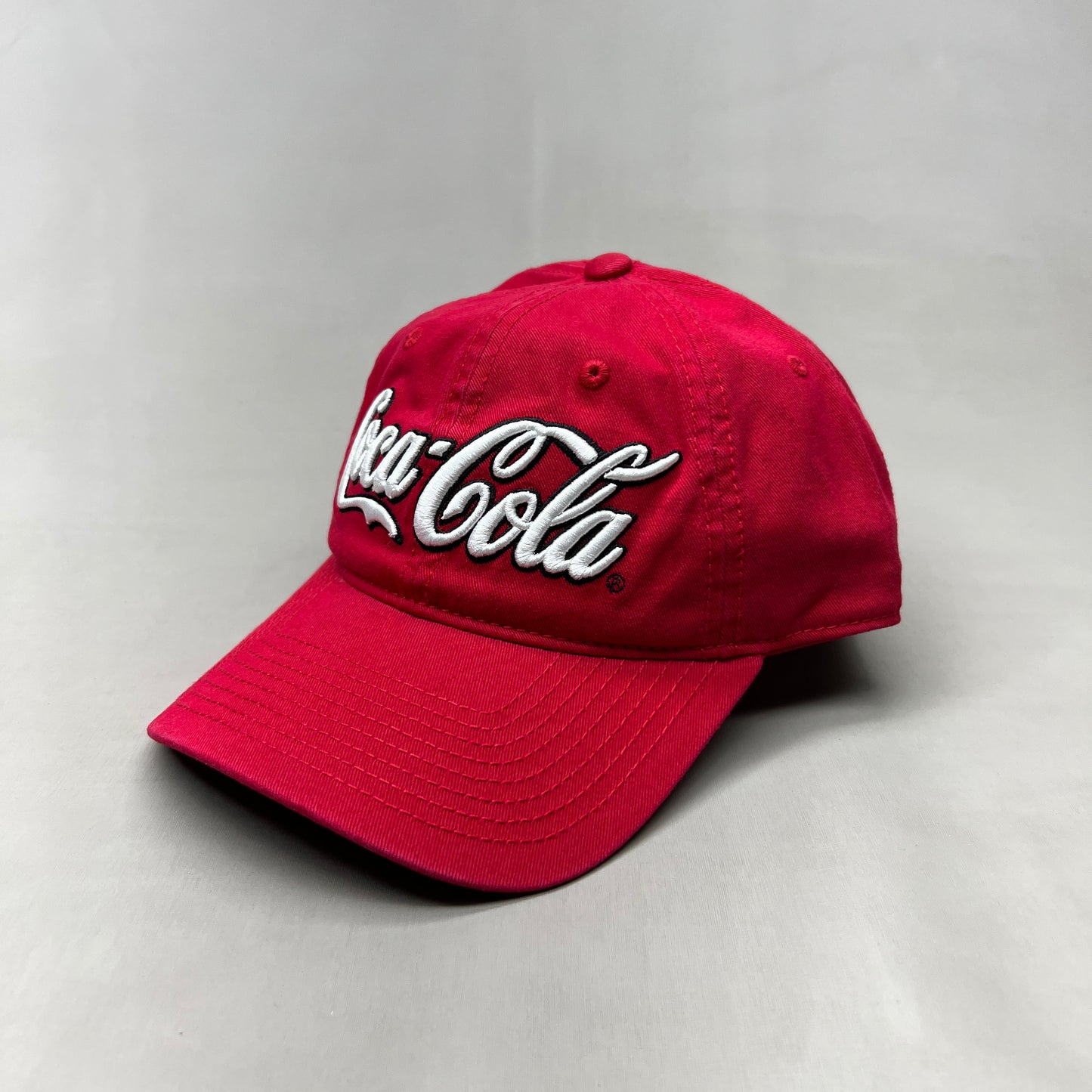 COCA-COLA Las Vegas Script Stretch Baseball Cap Fit Sz One Size Red 23632 (New)