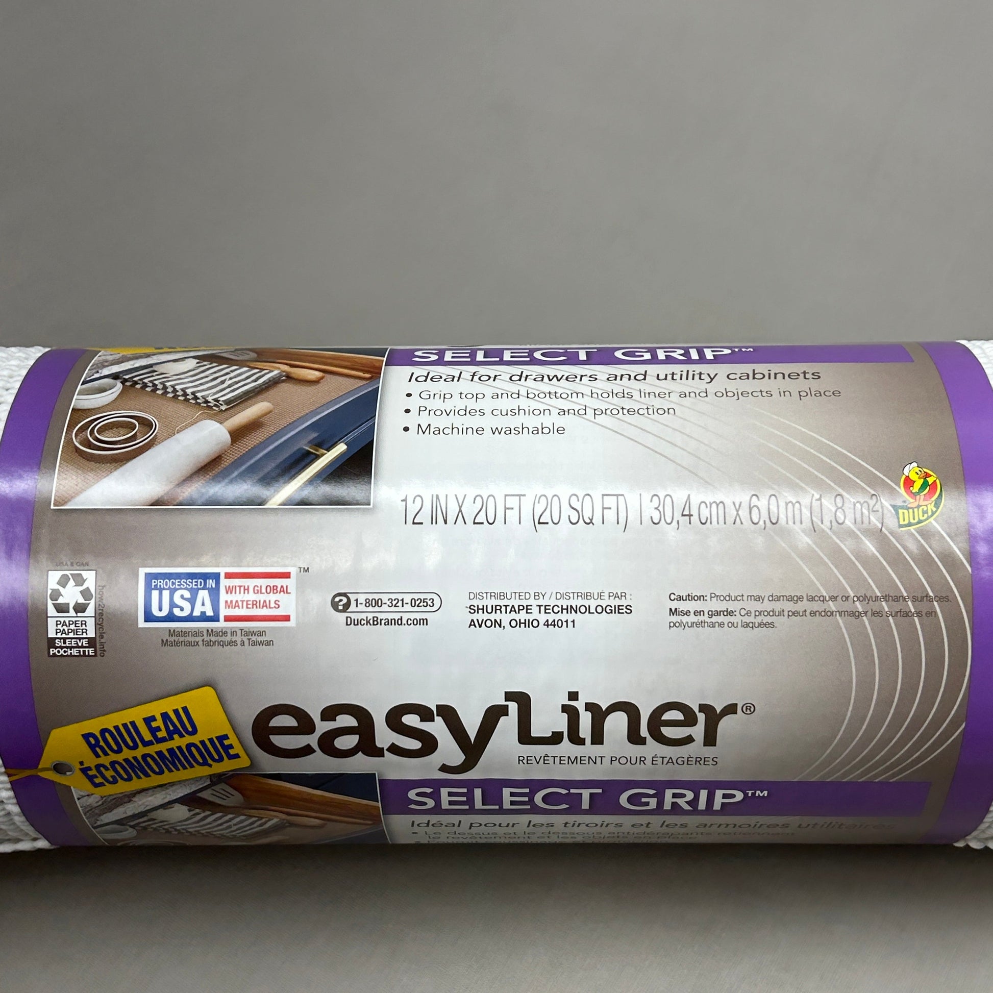 Duck Brand 1344559 Select Grip EasyLiner Non Adhesive Shelf And