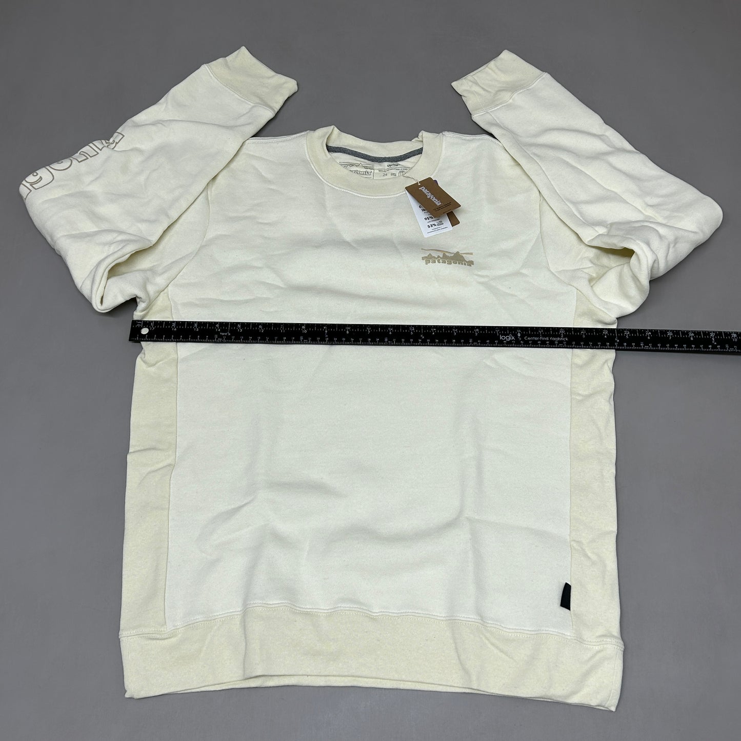 PATAGONIA 73 Skyline Uprisal Crew Sweatshirt M's Sz M W's Sz L Birch White (New)