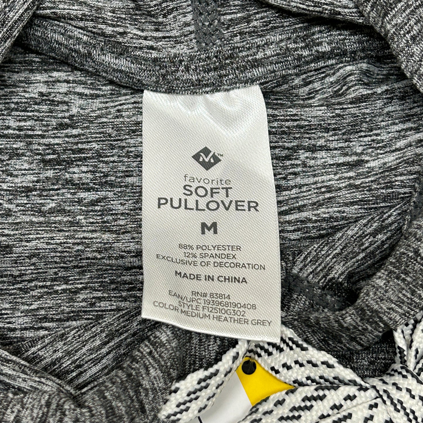 MEMBERS MARK Favorite Soft Pullover Heather Grey Size Medium (New)