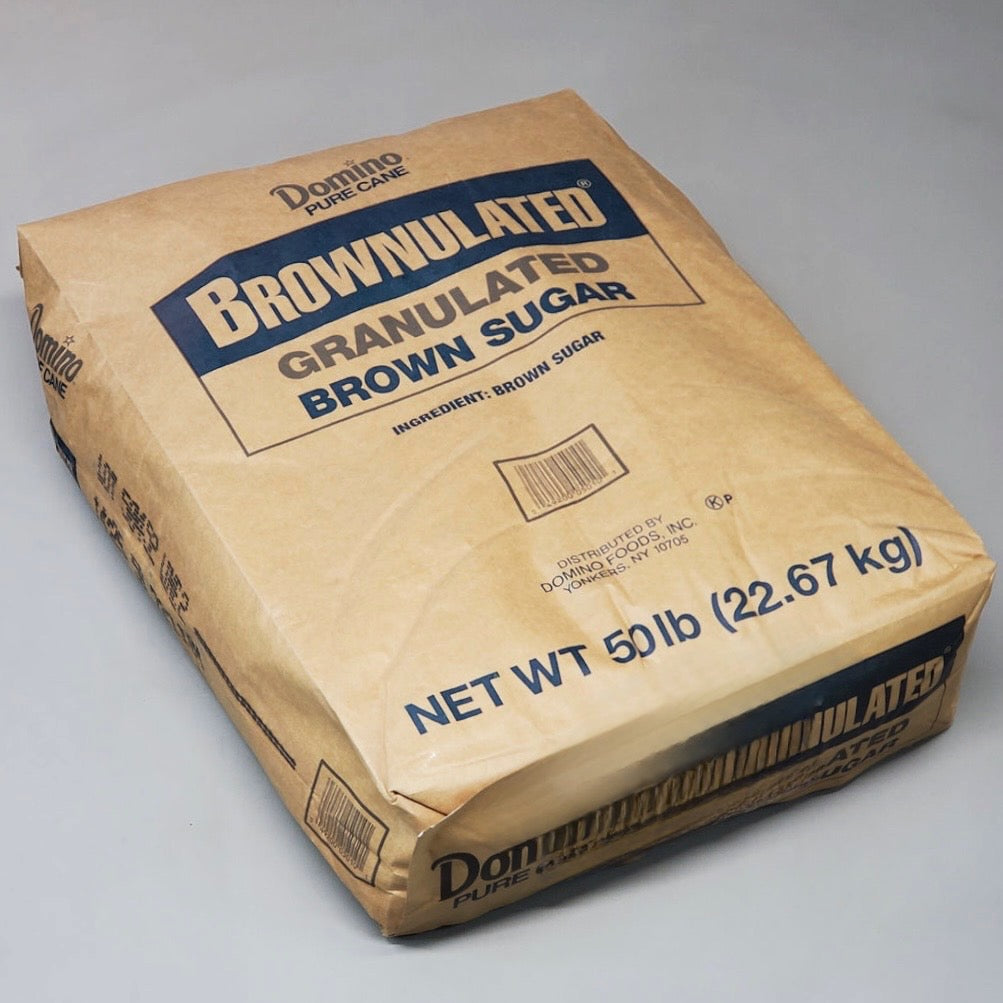 Z@ DOMINO FOODS Lot of 10 Bags! Pure Cane Brownulated Granulated Brown Sugar 50 LBS (New) B
