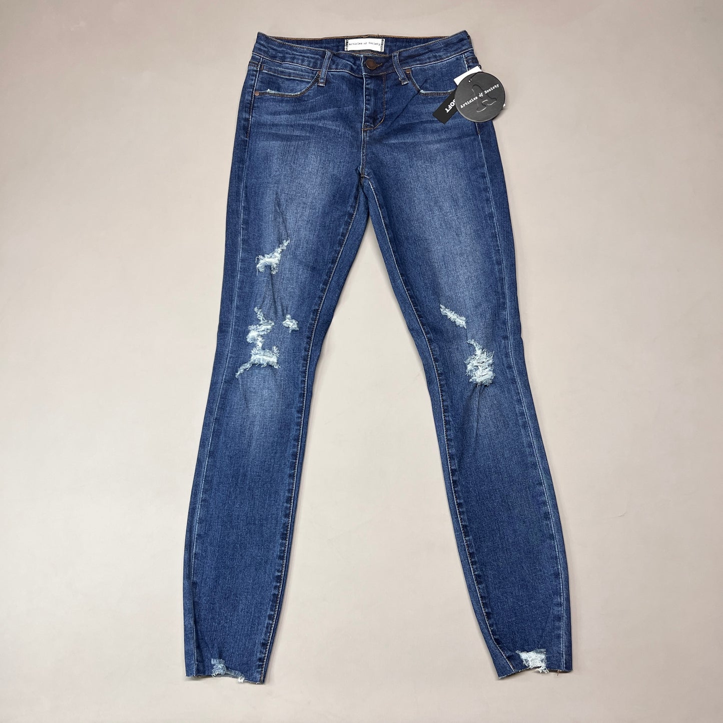 ARTICLES OF SOCIETY Hilo Ripped Denim Jeans Women's Sz 25 Blue 5350PLV-706 (New)