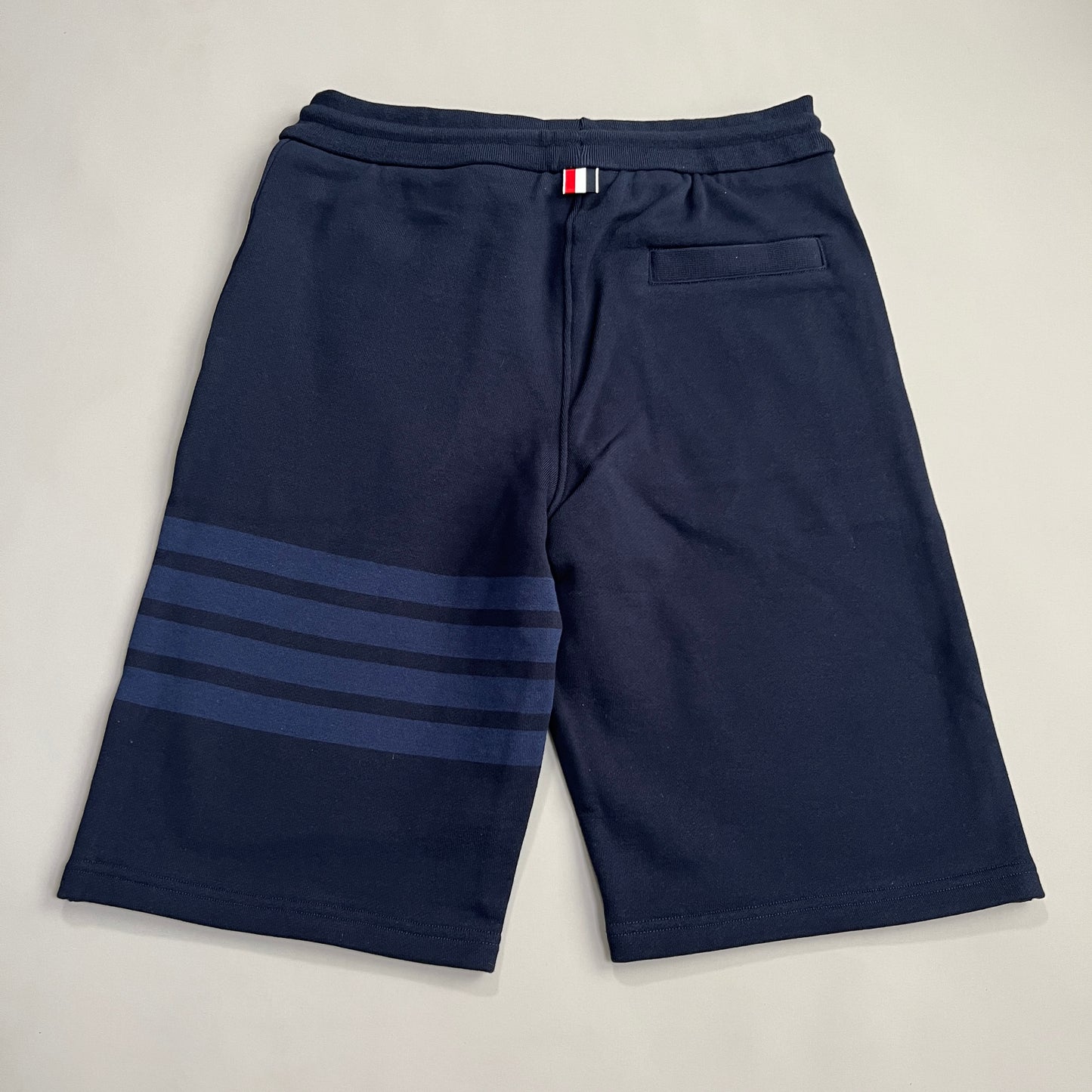 THOM BROWNE Classic Sweat Shorts in Tonal 4 Bar Loop Back Navy Size 0 (New)