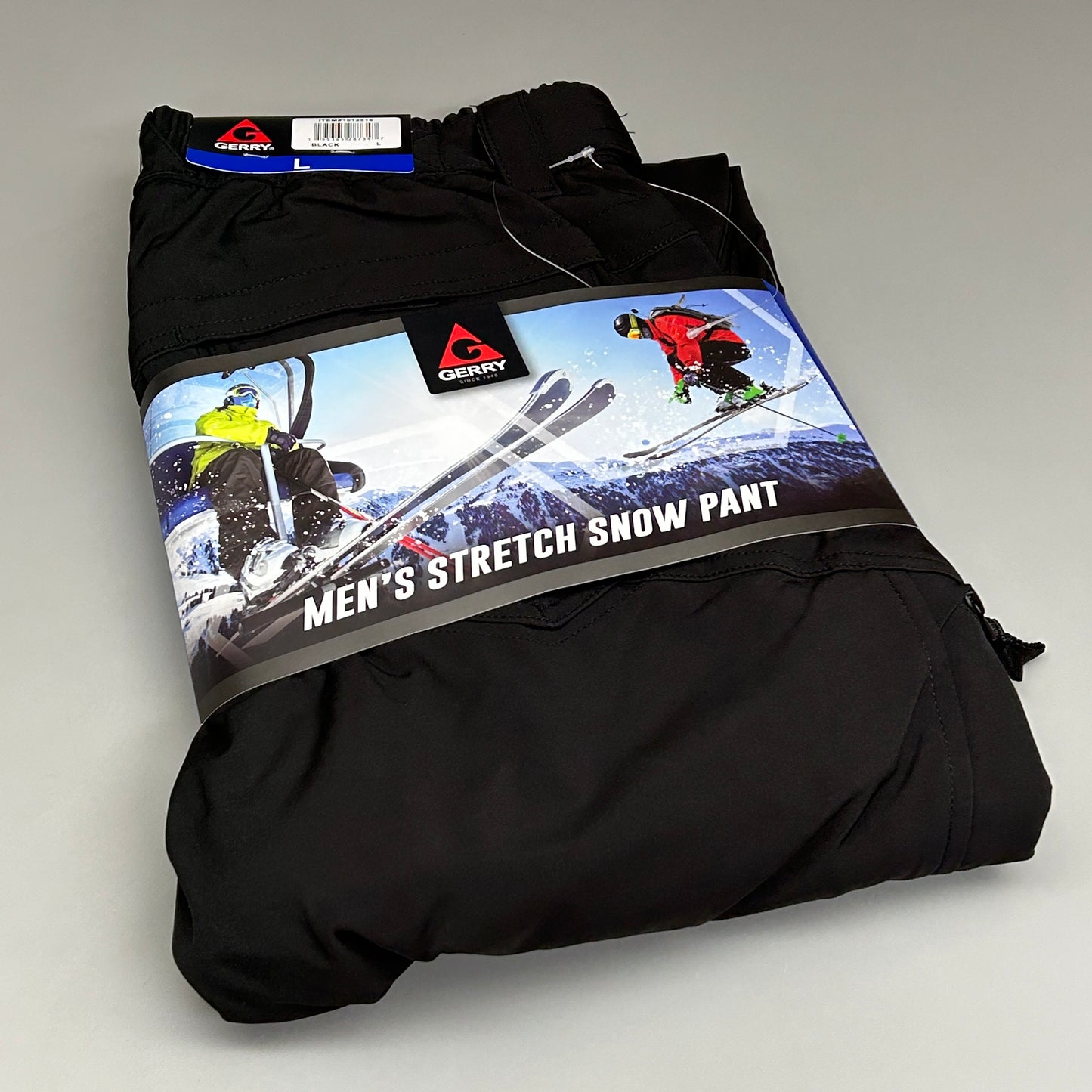 GERRY Men's 4-Way Stretch Snow Pant Black Sz Large (New)