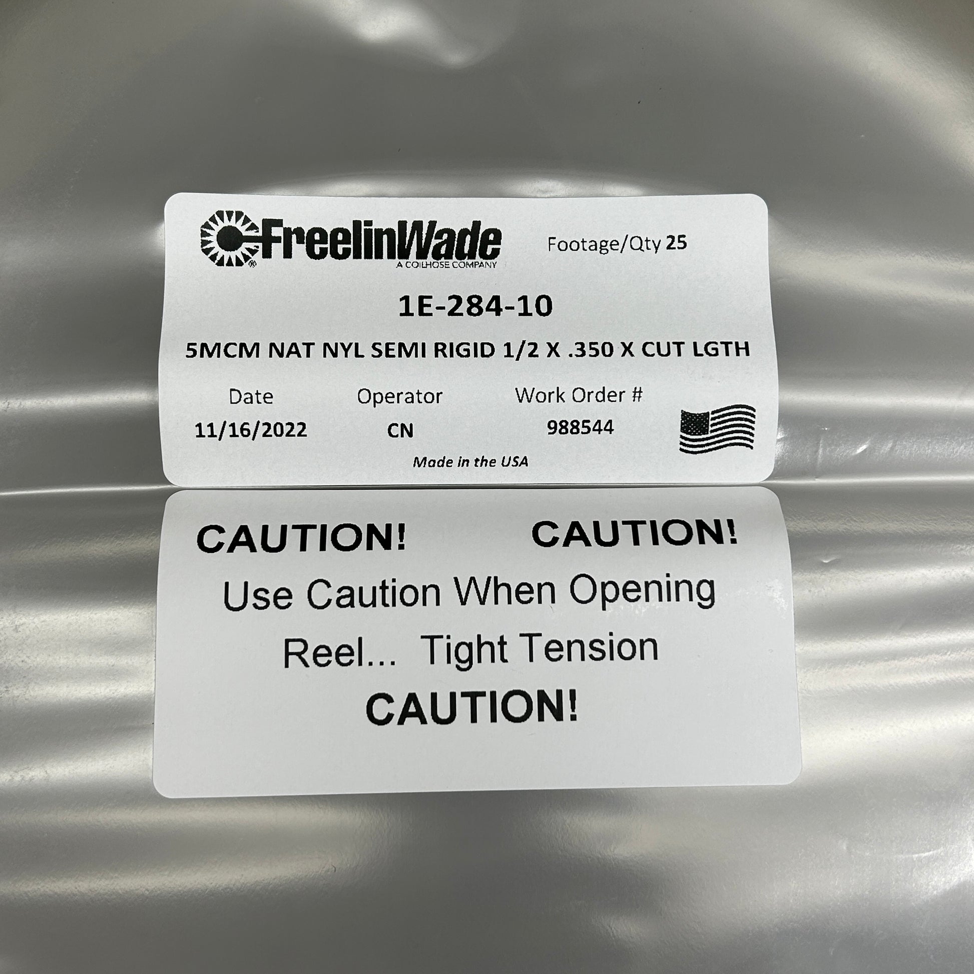 FREELINWADE Tubing Nylon SemiRigid 25 ft Natural 1E28410 (New) PayWut