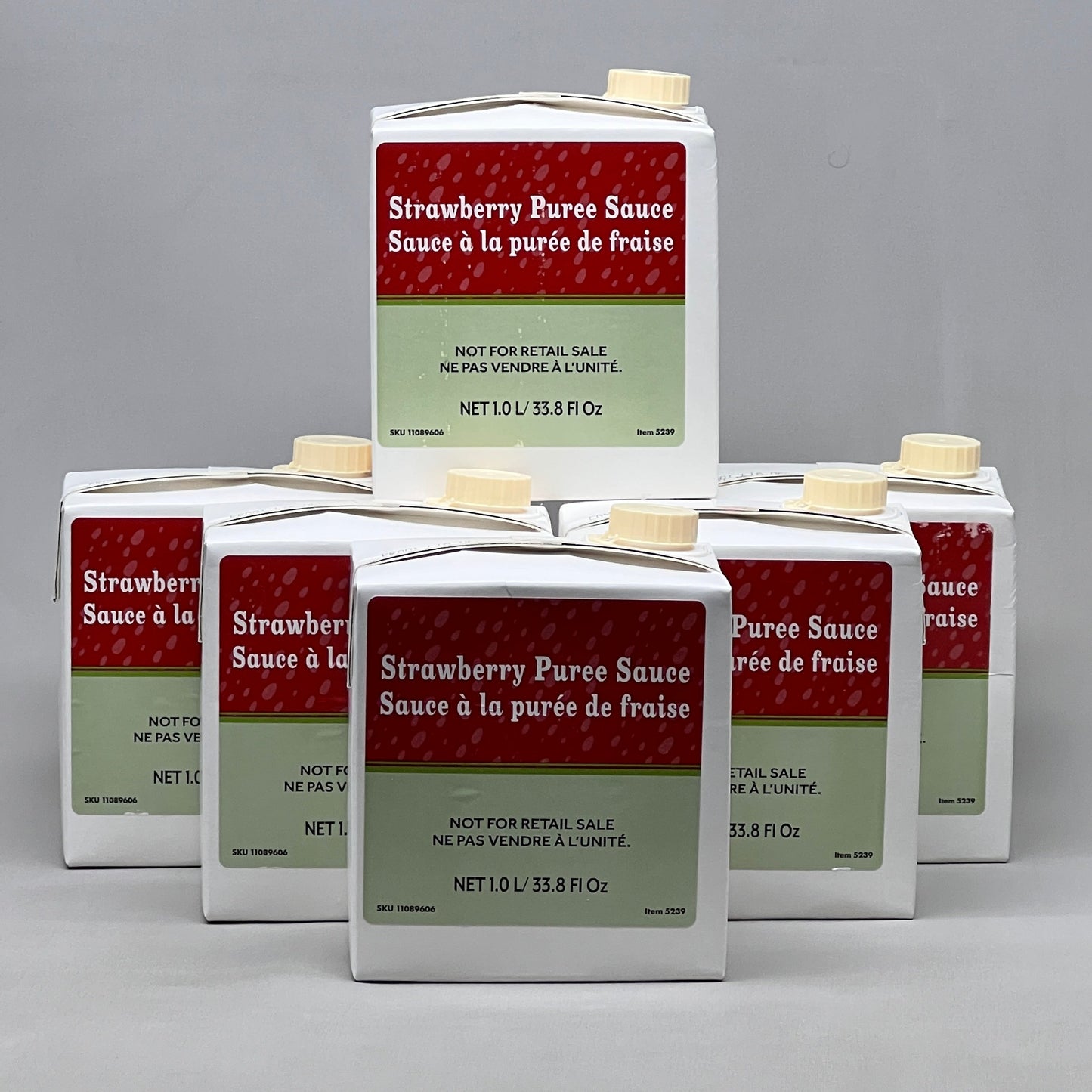 ZA@ STARBUCKS (6 PACK) Strawberry Puree Sauce (33.8 Fl oz/bottle) BB 11/25 As-Is