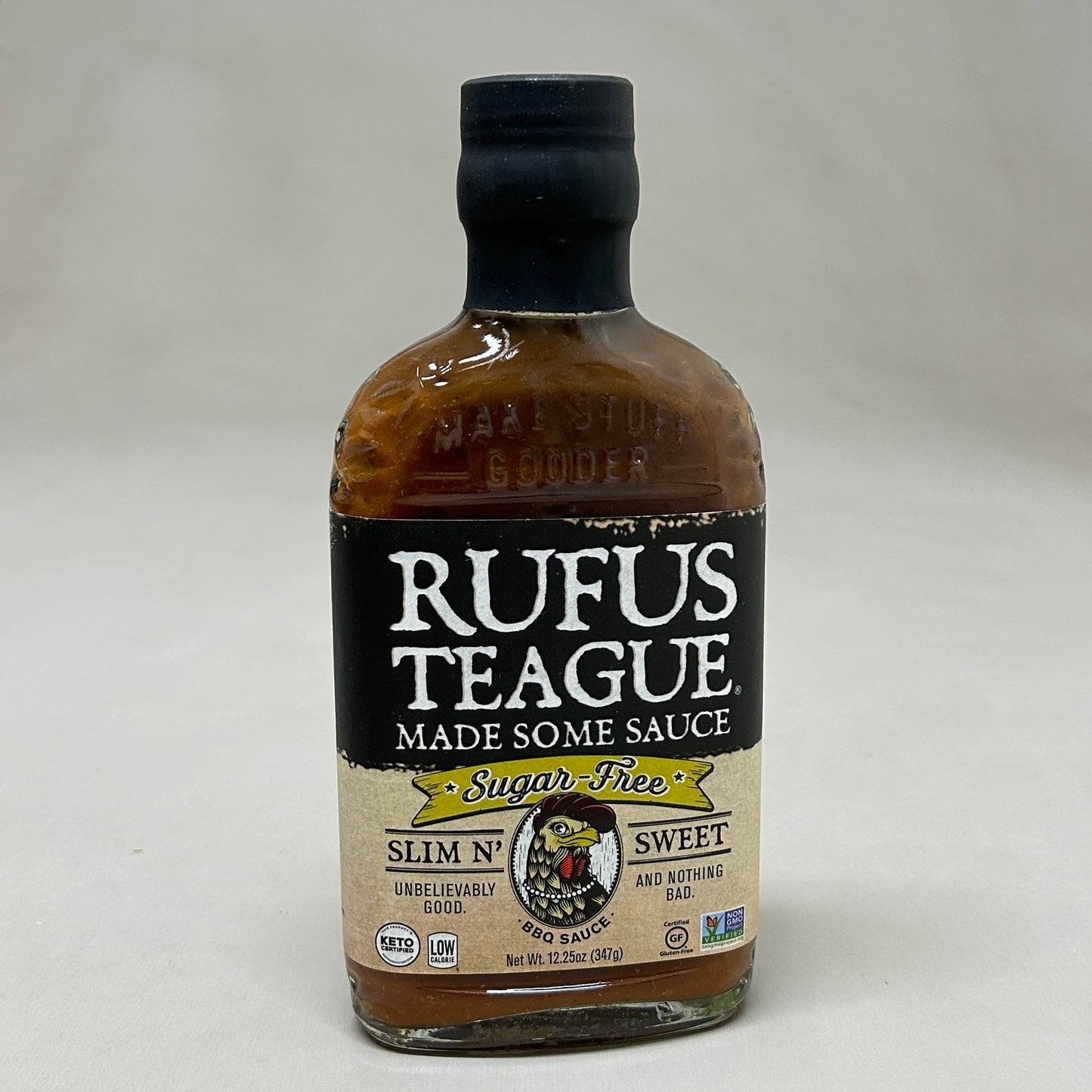 RUFUS TEAGUE Slim & Sweet BBQ Sauce 15.25 oz Gluten Free Non GMO Exp 10/23 (New)