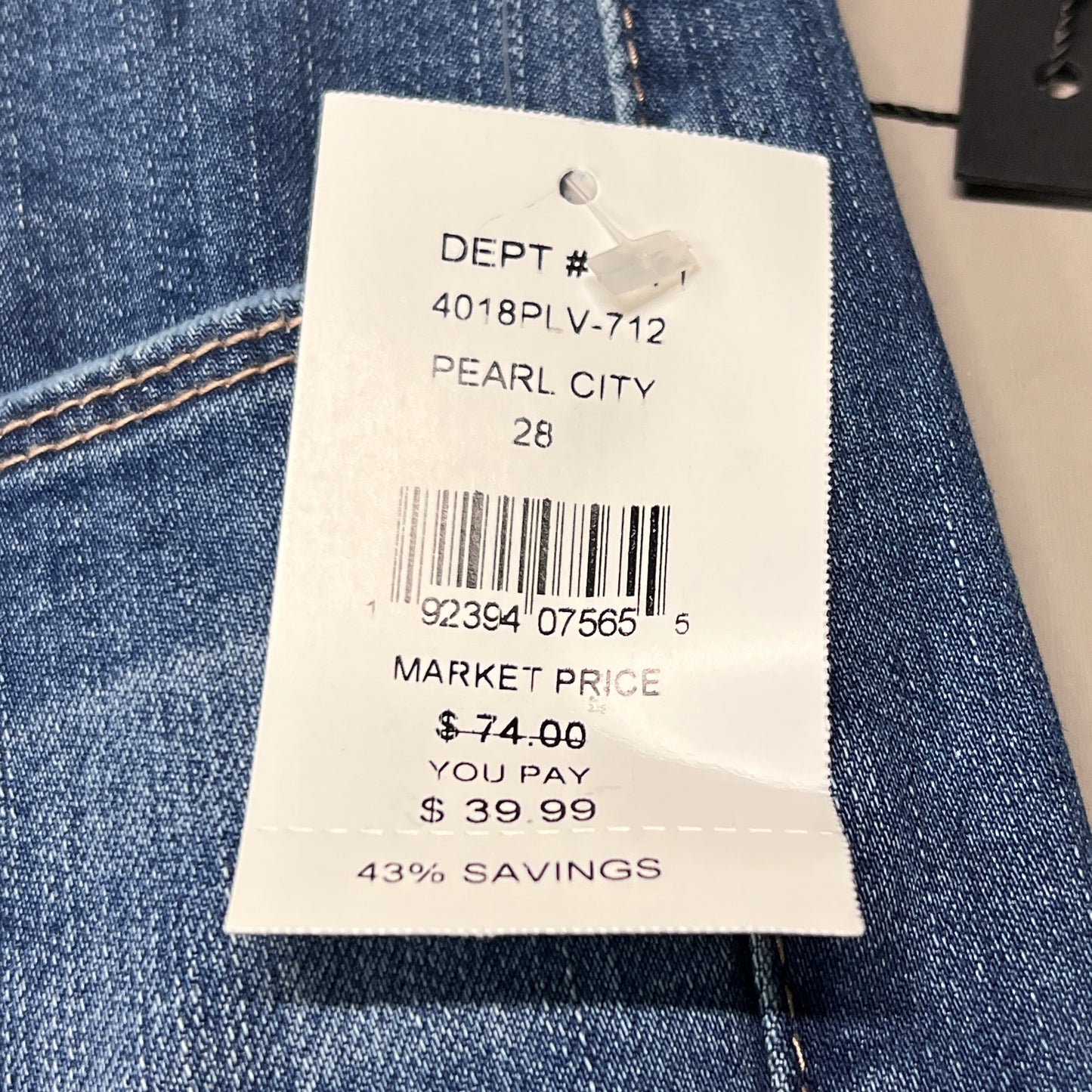 ARTICLES OF SOCIETY Pearl City Denim Jeans Women's Sz 28 Blue 4018PLV-712 (New)