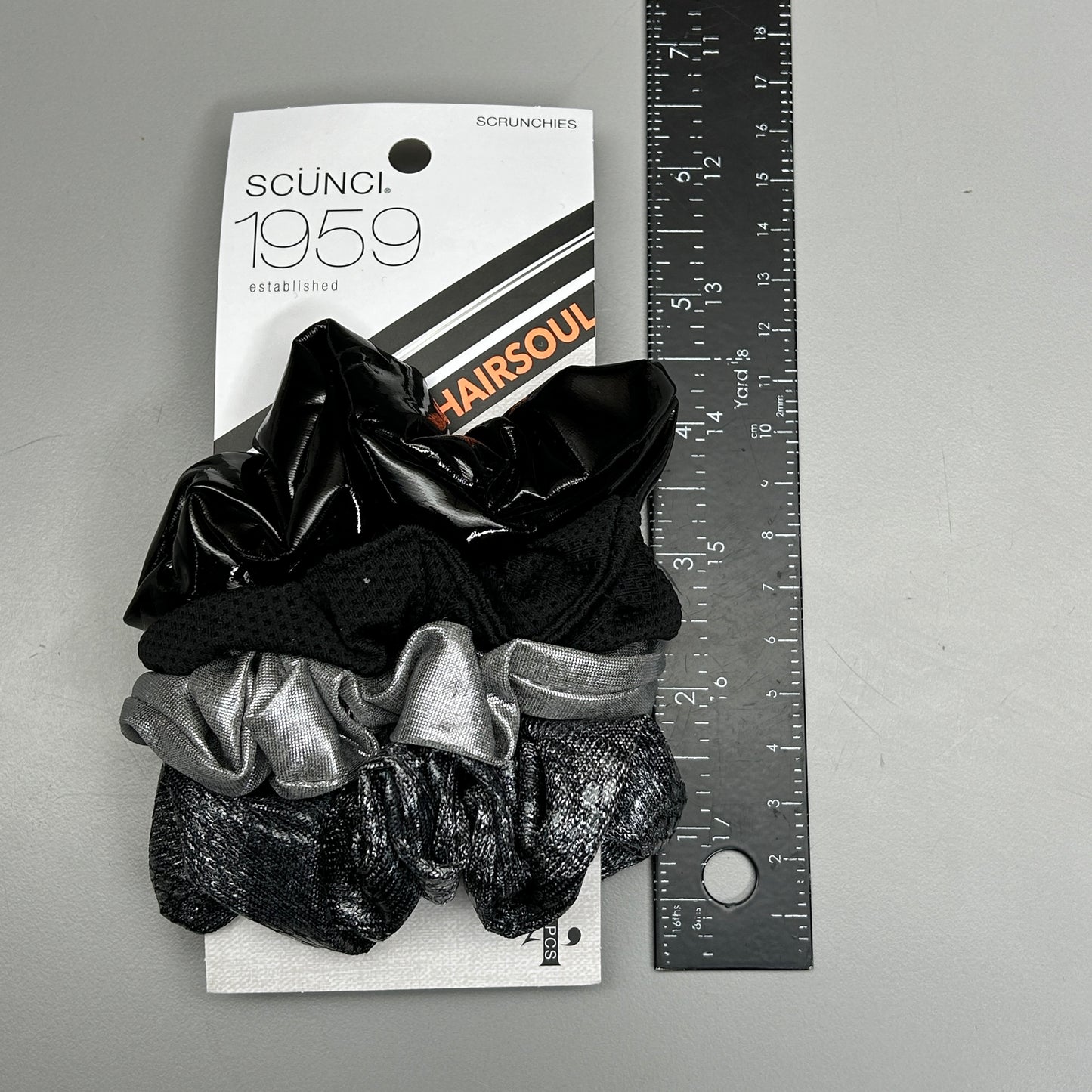 SCUNCI 3-PACK! Scrunchies 1959 Beauty Body Hair Soul 4-Pieces (New)