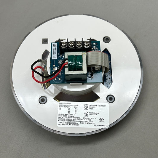 SIMPLEX Ceiling Fire Alarm Speaker Appliance 49SO-APPLC (New)