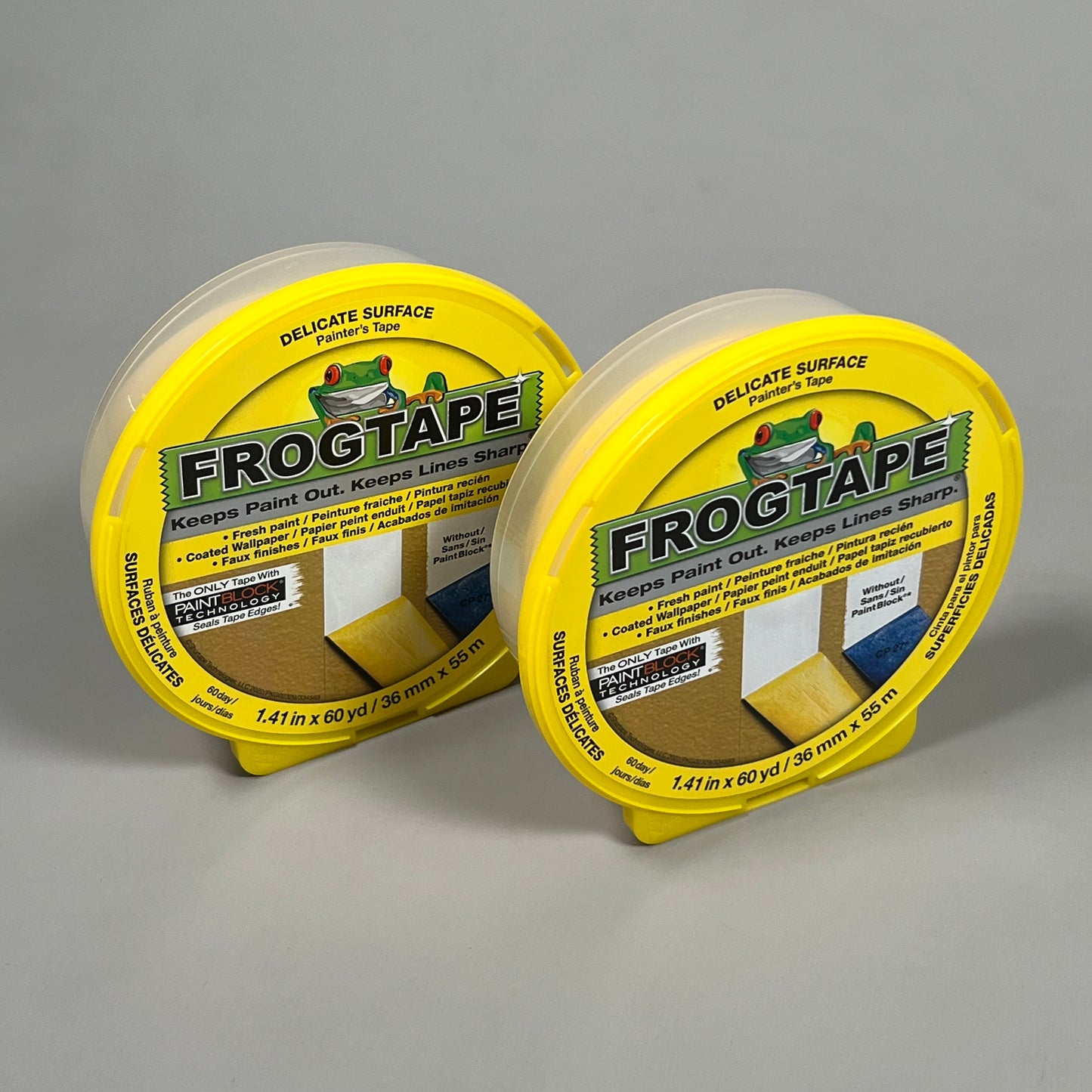 2-PK SHURTAPE FROGTAPE Multi-Surface Masking Tape Yellow 1.41 in x 60 yd 334563 (New)