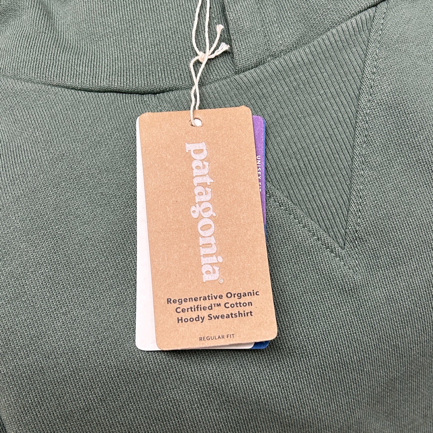 PATAGONIA Regenerative Organic Cotton Hoody Sweatshirt Sz S Hemlock Green (New)