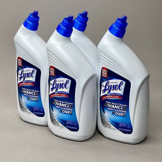 ZA@ LYSOL Toilet Bowl Cleaner 4-PACK! Advanced Power Deep Cleaning 32 fl oz (New)