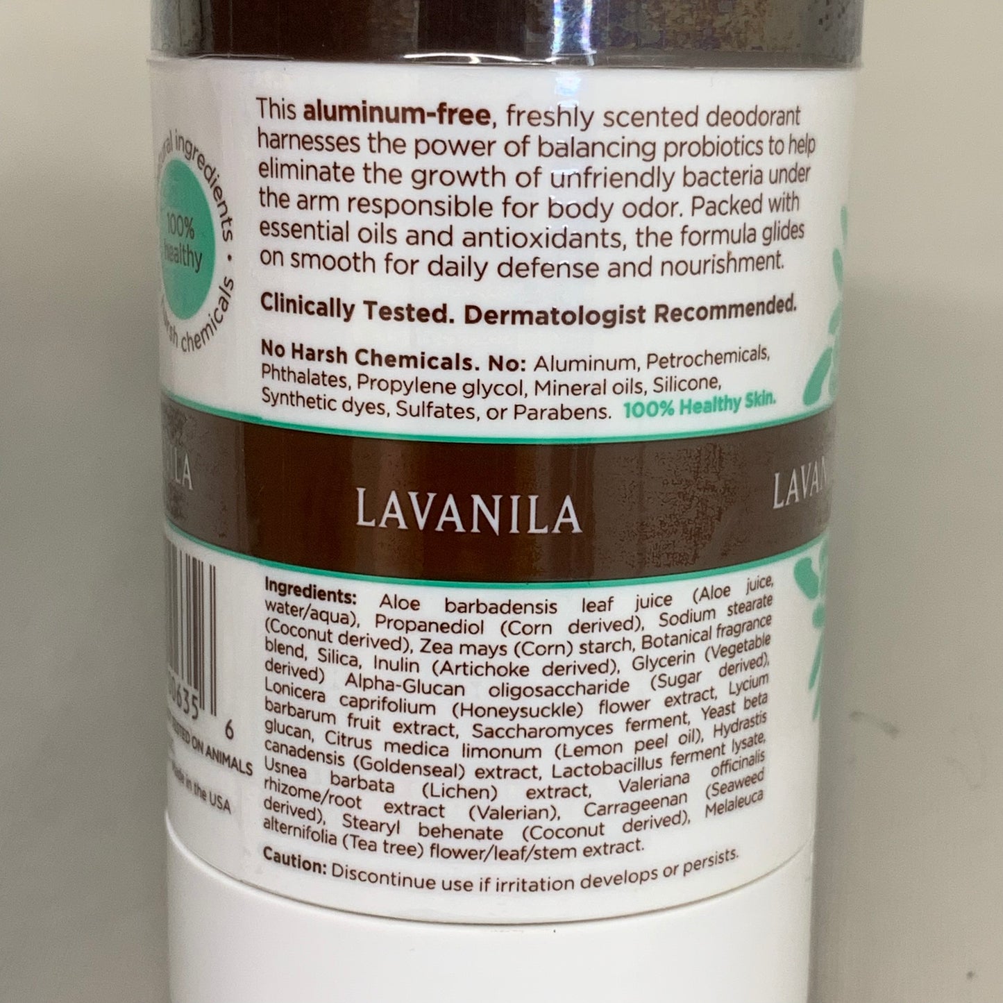 ZA@ LAVANILA The Healthy Deodorant Natural Vanilla Eucalyptus Lot of 24 Solid Stick 2 oz 20182 (Dried Out)