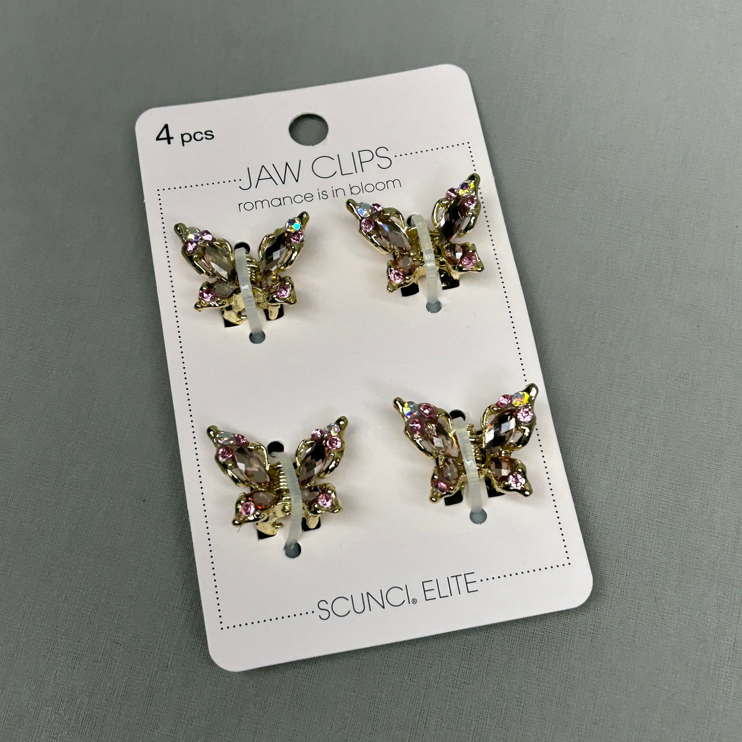 SCUNCI 3-PACK! Elite Mini Butterfly Jaw Clip, 4-Pieces (New)