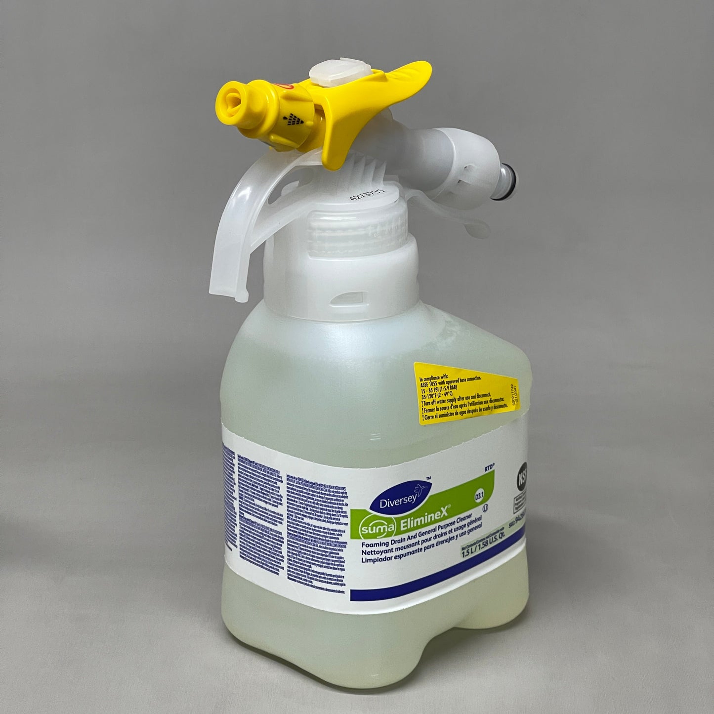 ZA@ DIVERSEY Suma Eliminex Foaming Drain & General Purpose Cleaner 10-PK x 1.5L 94266308 (New) C