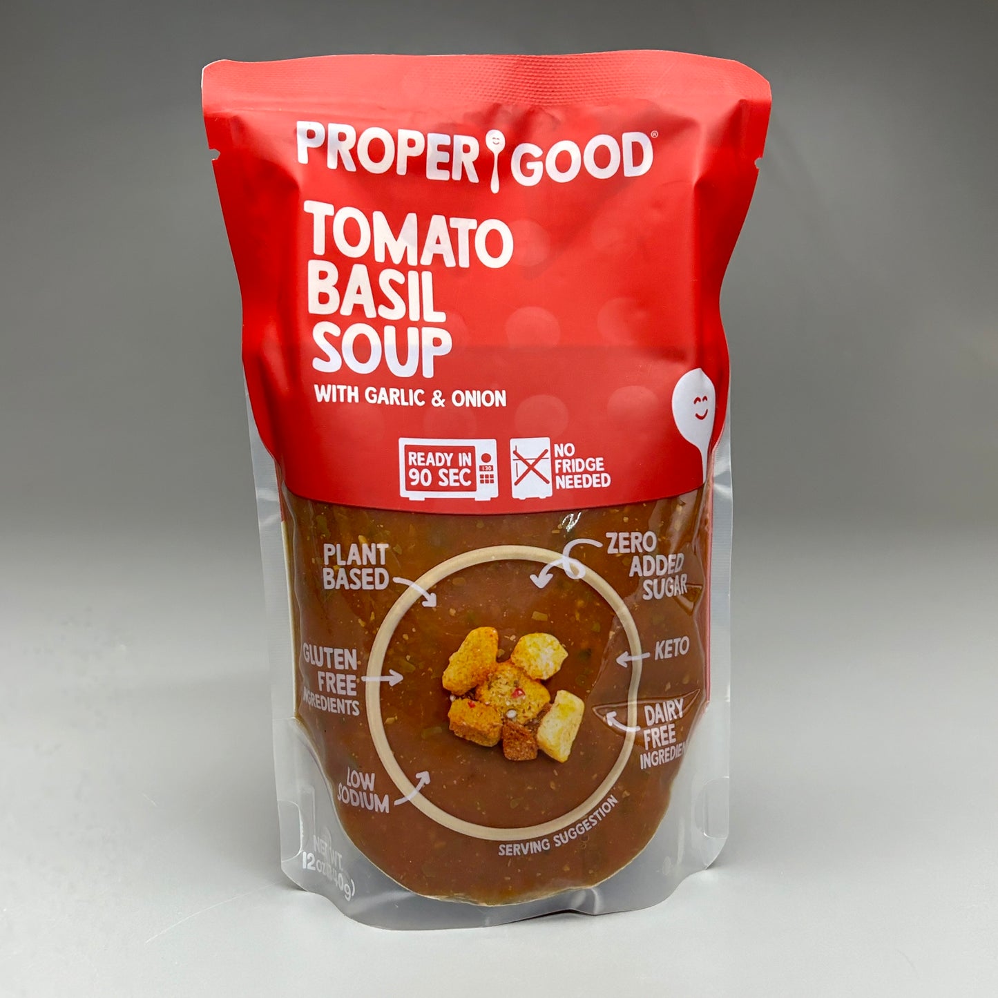 ZA@ PROPER GOOD 6-PACK! Tomato Basil Soup 12 oz BB 02/24 (New)