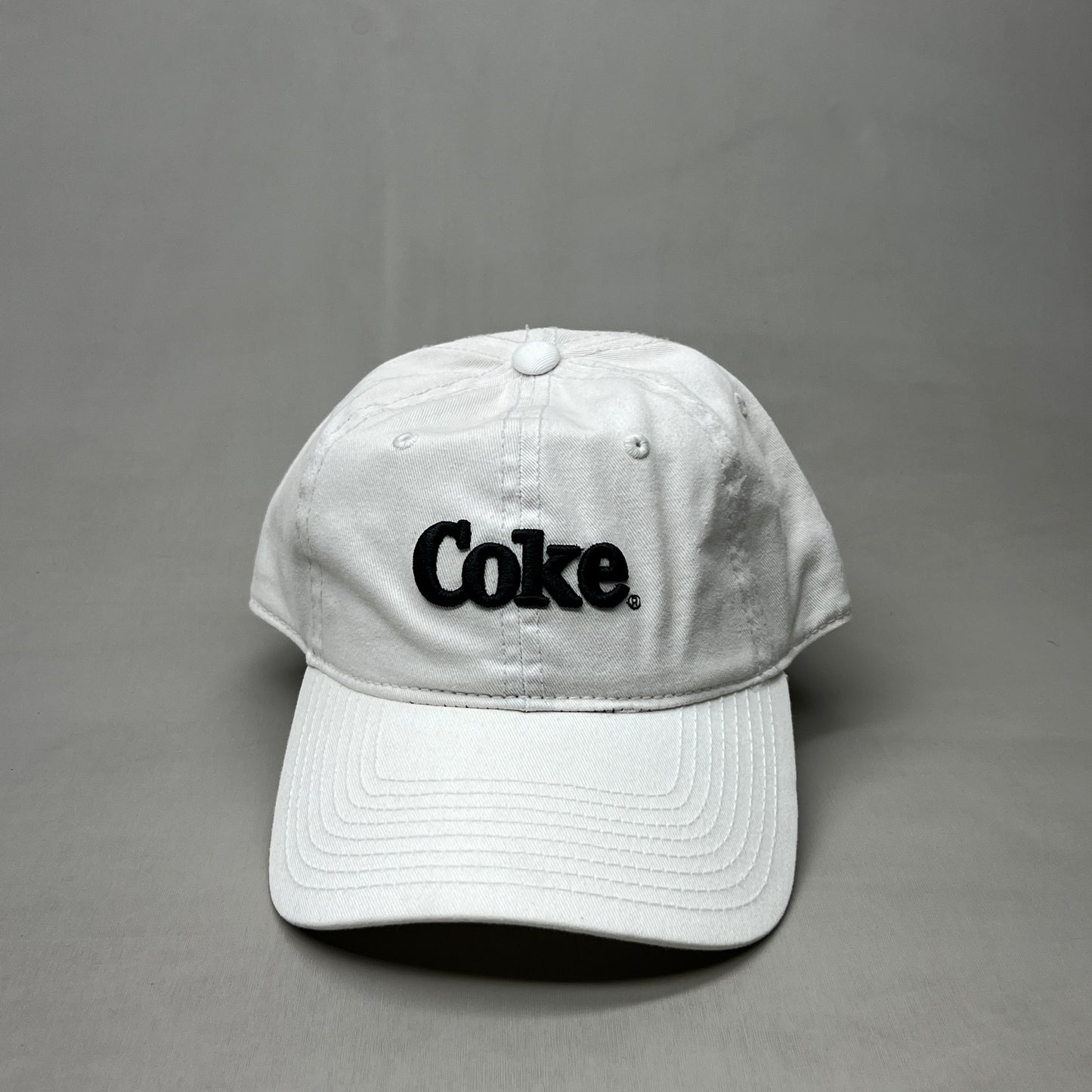 COCA-COLA Baseball Cap Strap Back Sz One Size White 23635 (New)