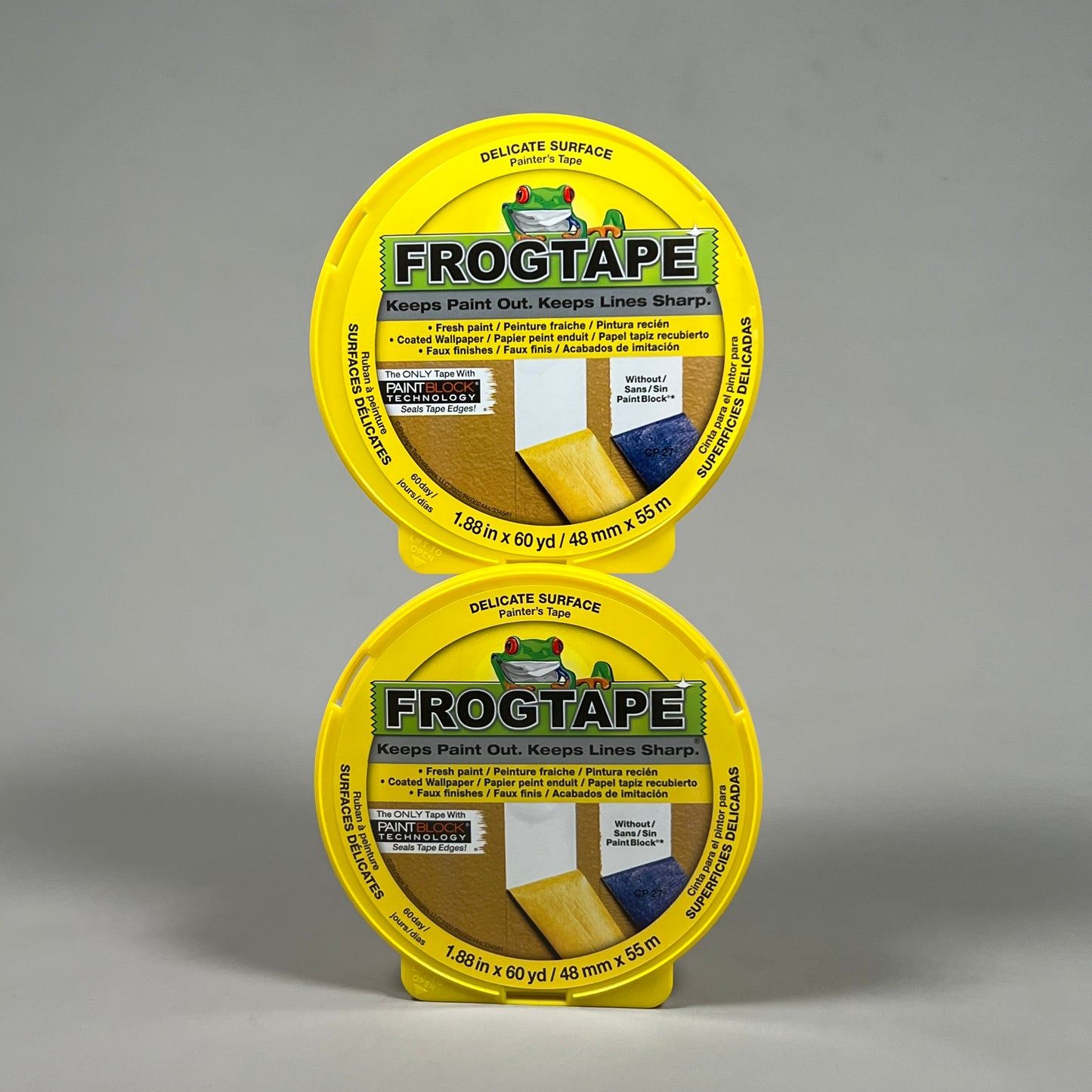 2-PK SHURTAPE FROGTAPE Multi-Surface Masking Tape Yellow 1.88 in x 60 yd 334561 (New)