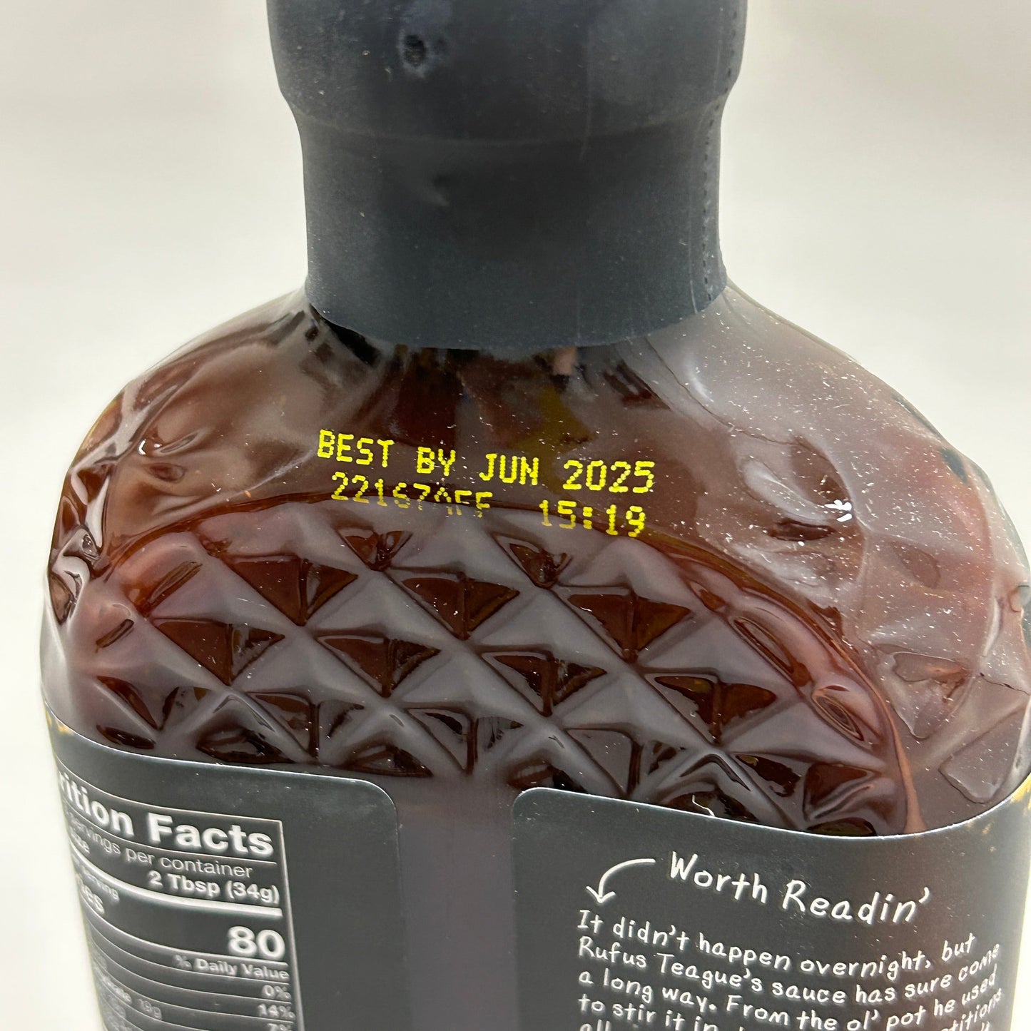 ZA@ RUFUS TEAGUE 6-PACK! Honey Sweet BBQ Sauce 15.25 oz Gluten Free Non GMO Exp 06/25 (New) C