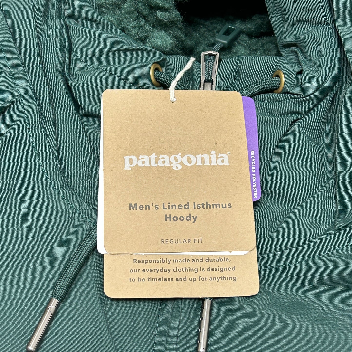 PATAGONIA Lined Isthmus Hoody Men's Sz M Northern Green 20425 NORG (New)