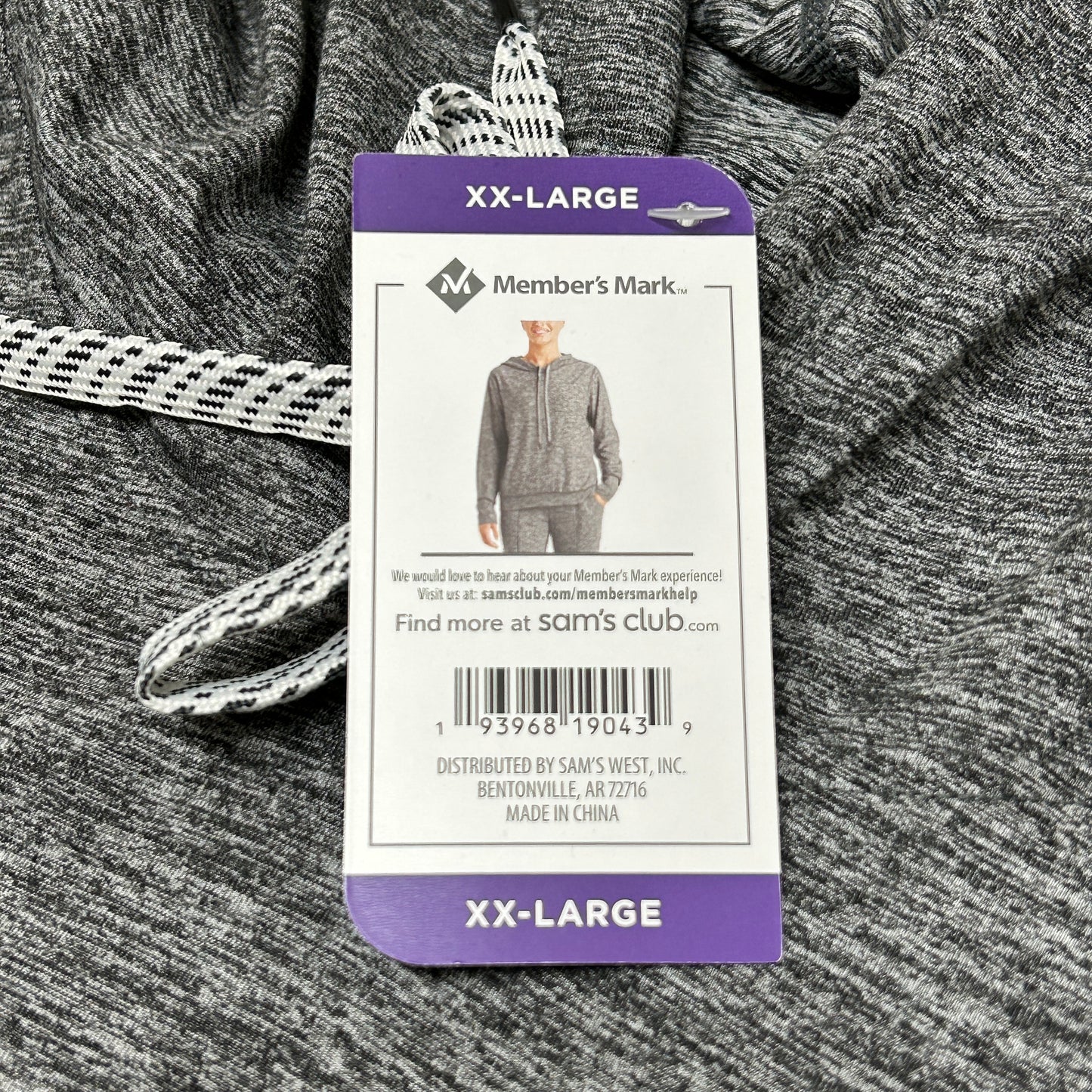 MEMBERS MARK Favorite Soft Pullover Heather Grey Size XX-Large (New)