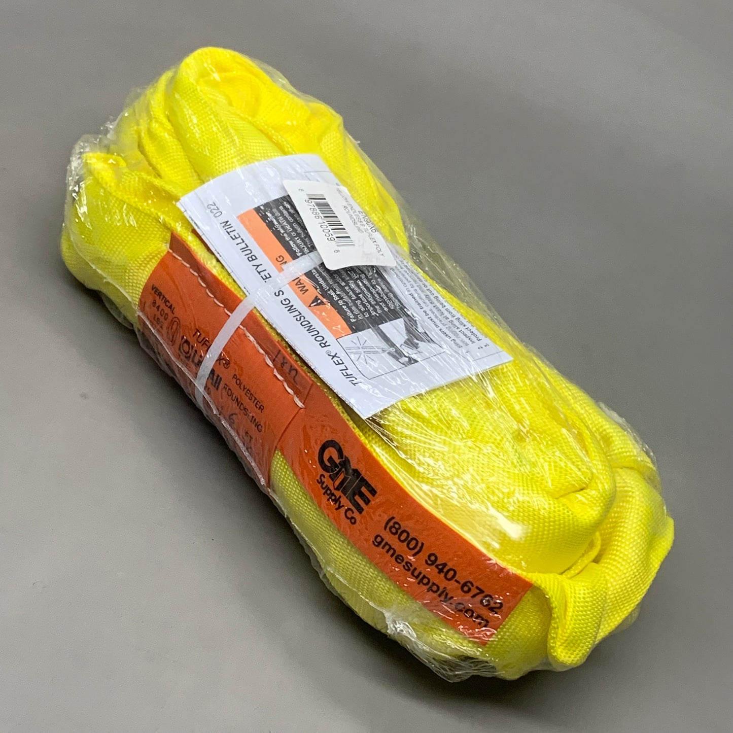 LIFTALL TUFLEX Endless Round Sling 6' Polyester Yellow EN90X6 (New)