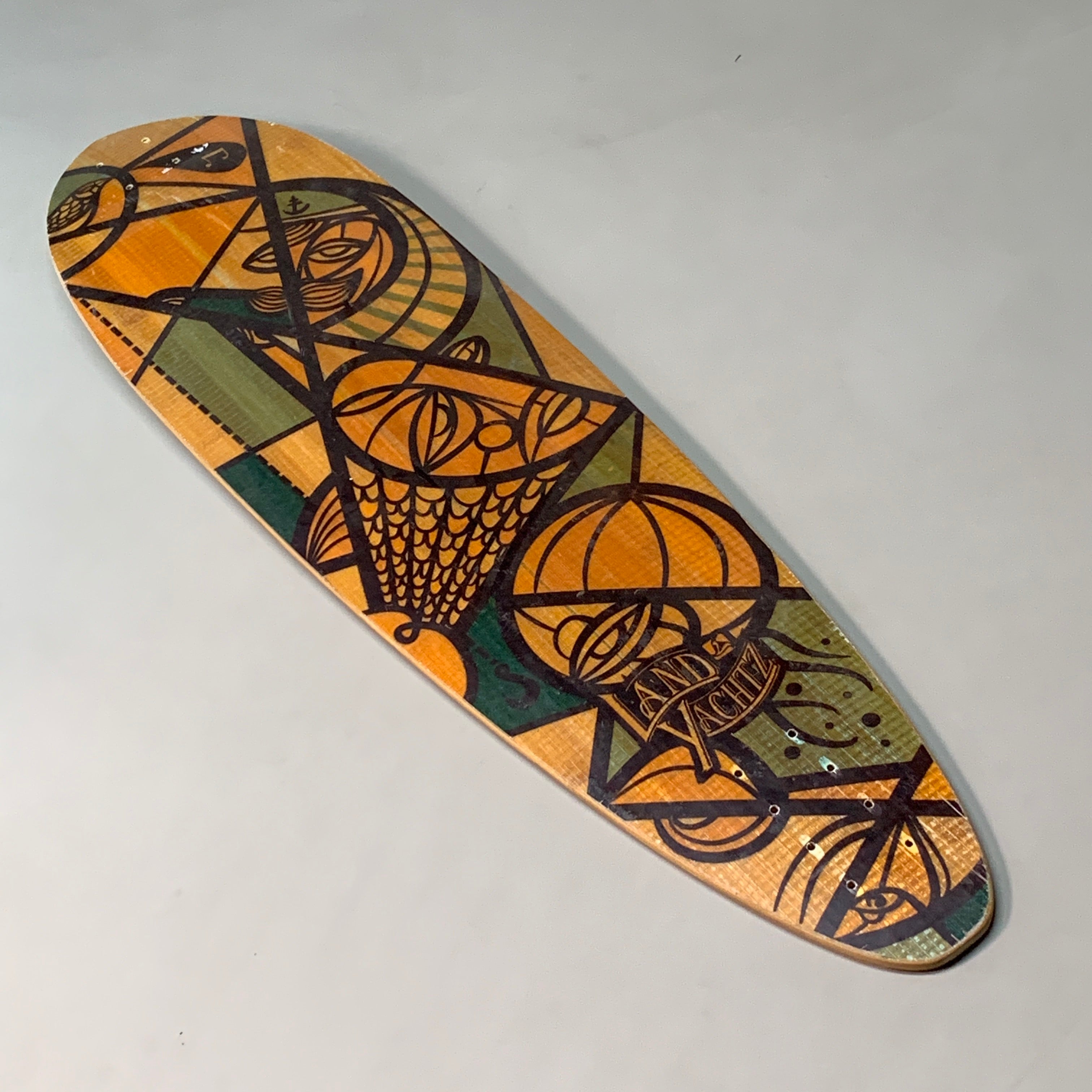 LANDYACHTZ Abstract Combined Pintail Longboard Deck 40"x10" (New Other