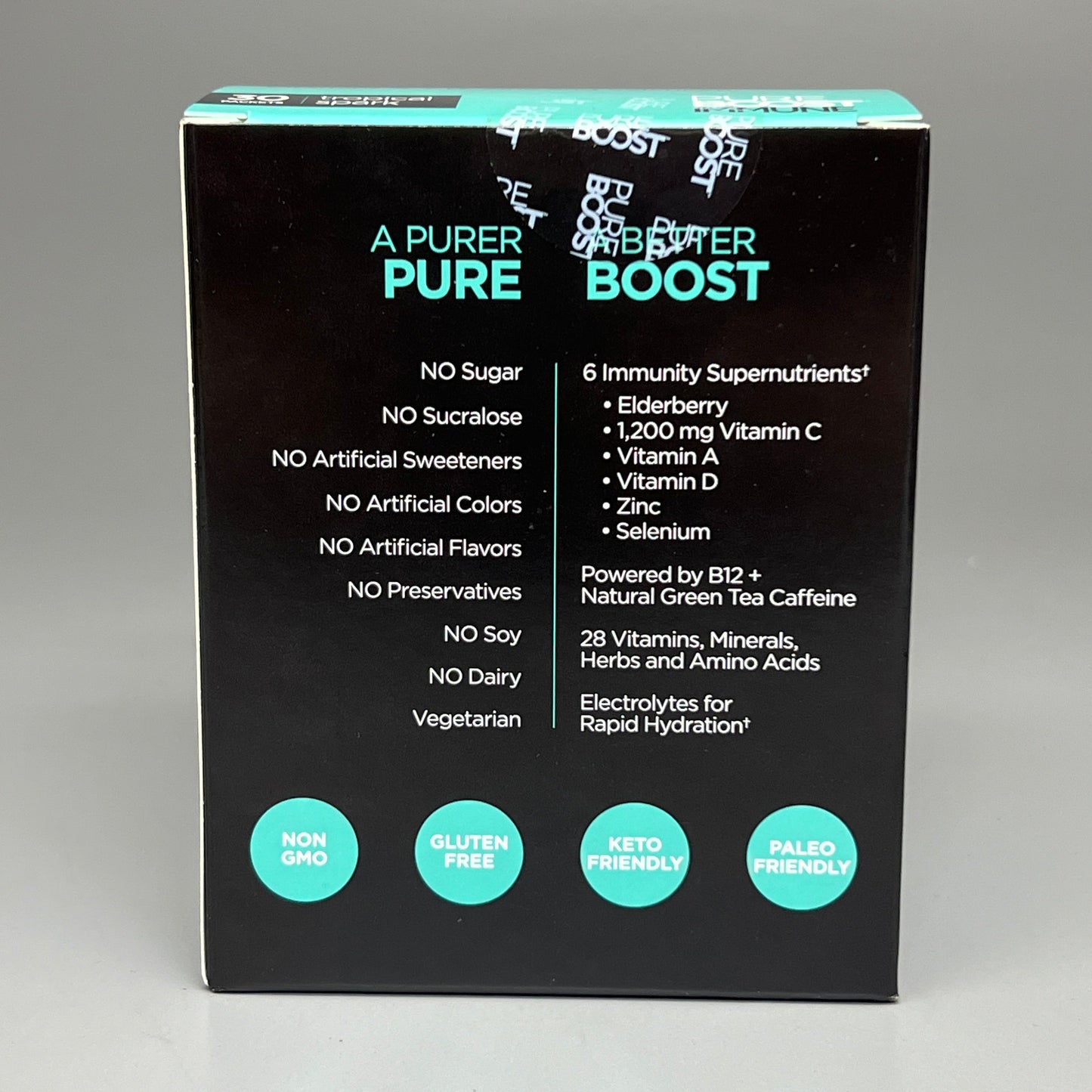 ZA@ PUREBOOST IMMUNE Antioxidant Energy Mix 12 Boxes of 30 Packets 06/24