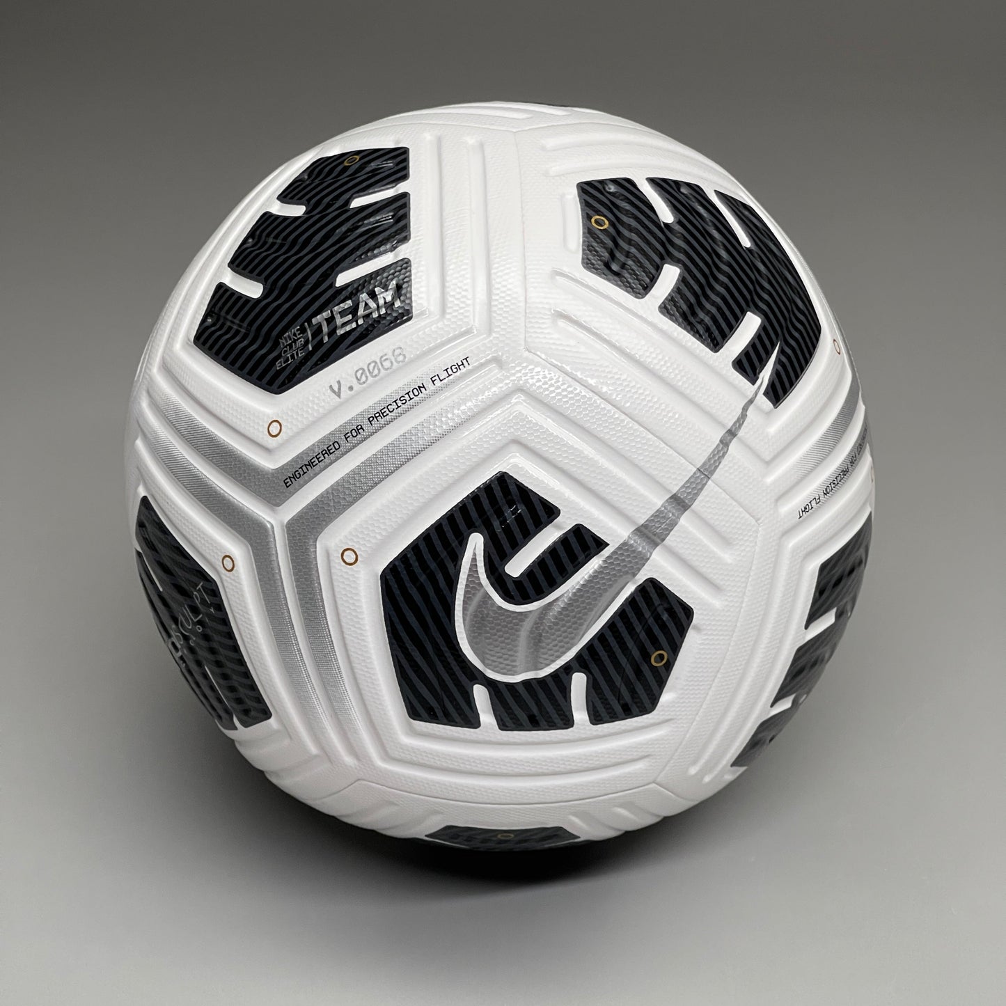 ZA@ NIKE Club Elite Team Soccer Ball 6-Pack! Sz 5 White/Black/Metallic Silver CU8053-100 (New)