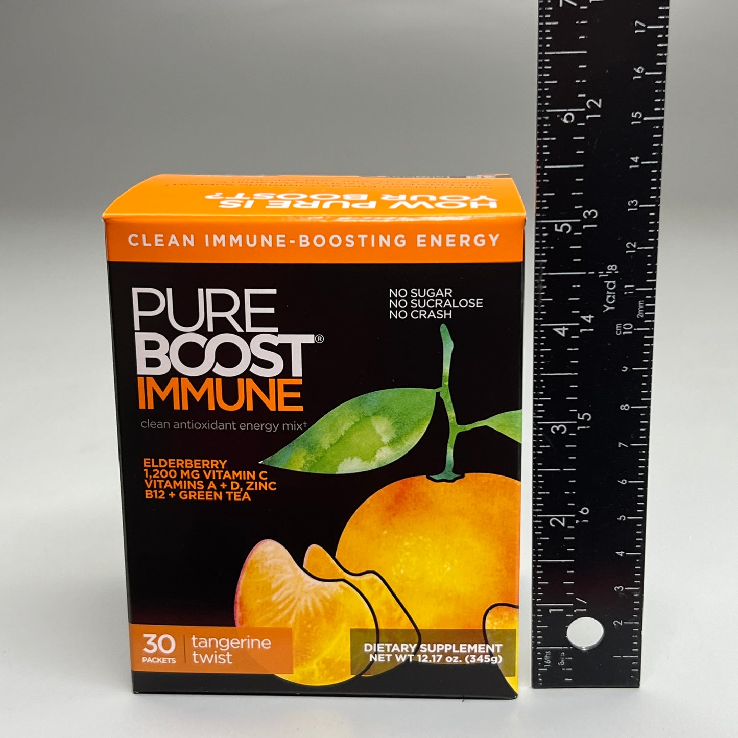 PUREBOOST IMMUNE Antioxidant Energy Mix 30 Packets Tangerine Twist 04/24 (New)