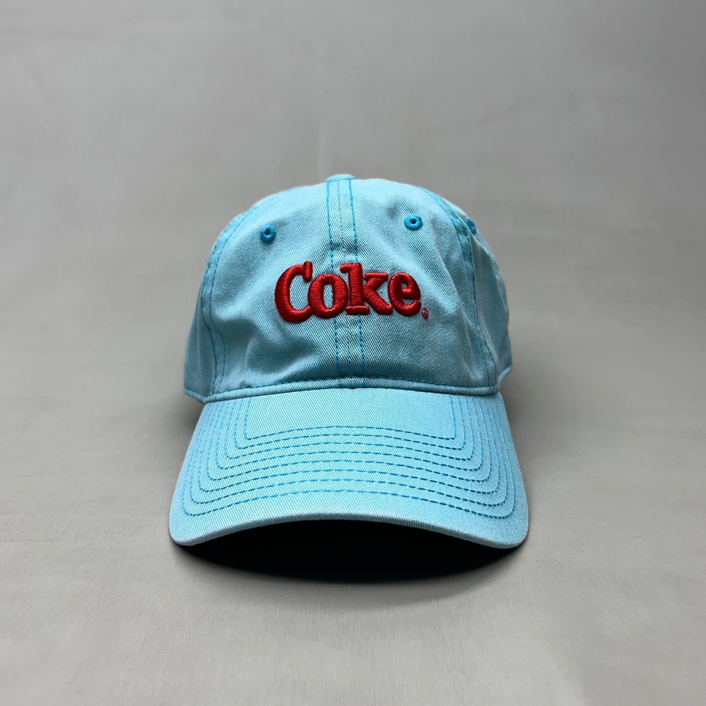 COCA-COLA Baseball Cap Strap Back Sz One Size Bright Aqua 23635 (New)