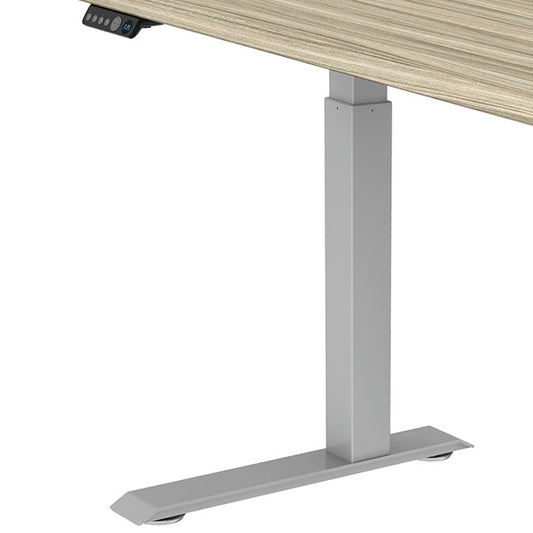 SITONIT SEATING Electric Adjustable Switchback Base V4 2 Leg 3 Stage C-leg for 24" Top Silver 80-014962-01