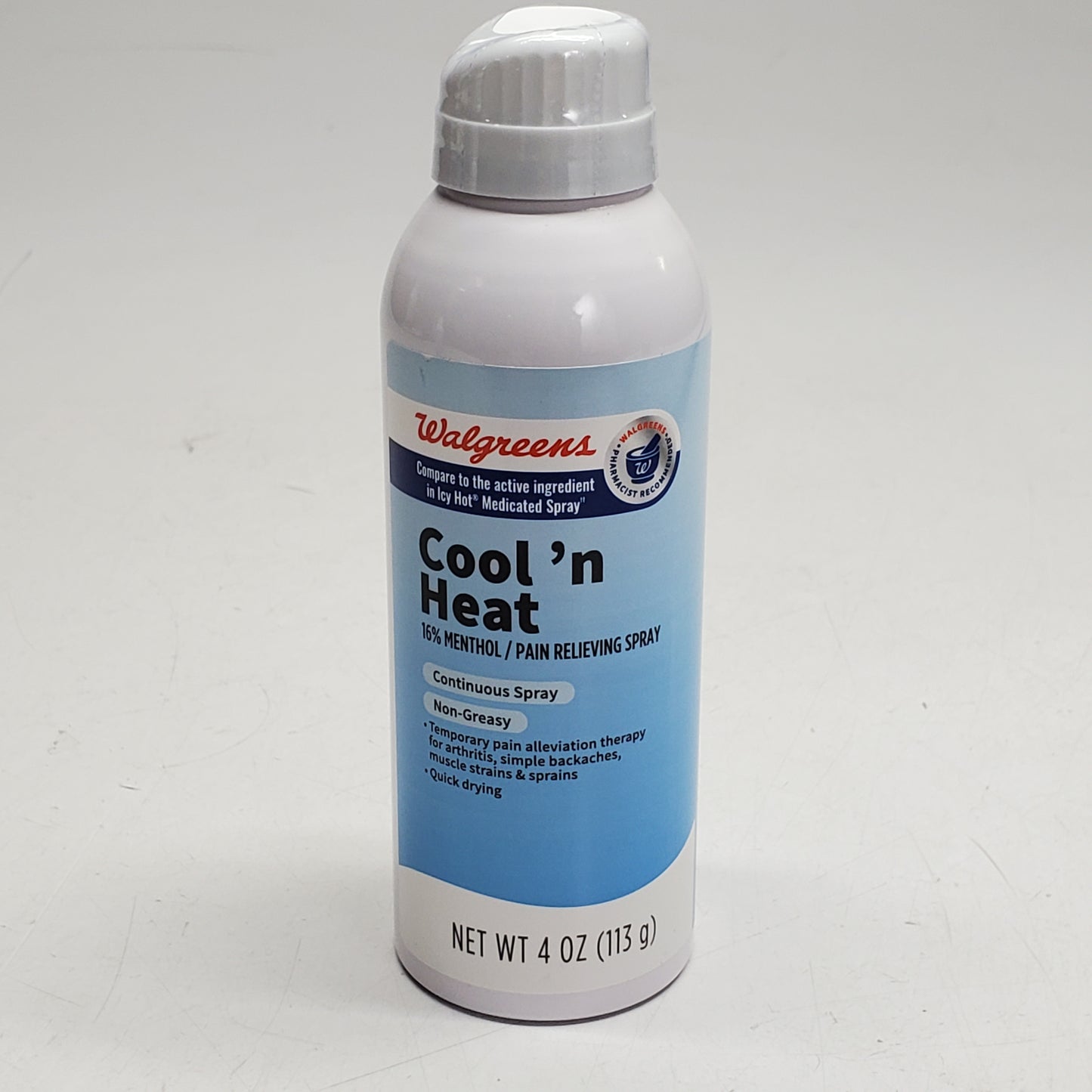 WALGREENS (2 Pack) Cool'n Heat Pain Relieving Spray 16% Menthol 4 OZ BB 01/27