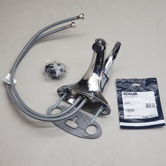 KOHLER Bathroom Lav Faucet Centerset 1 Hand Polished Chrome 15199-4NDRA-CP (New Other)