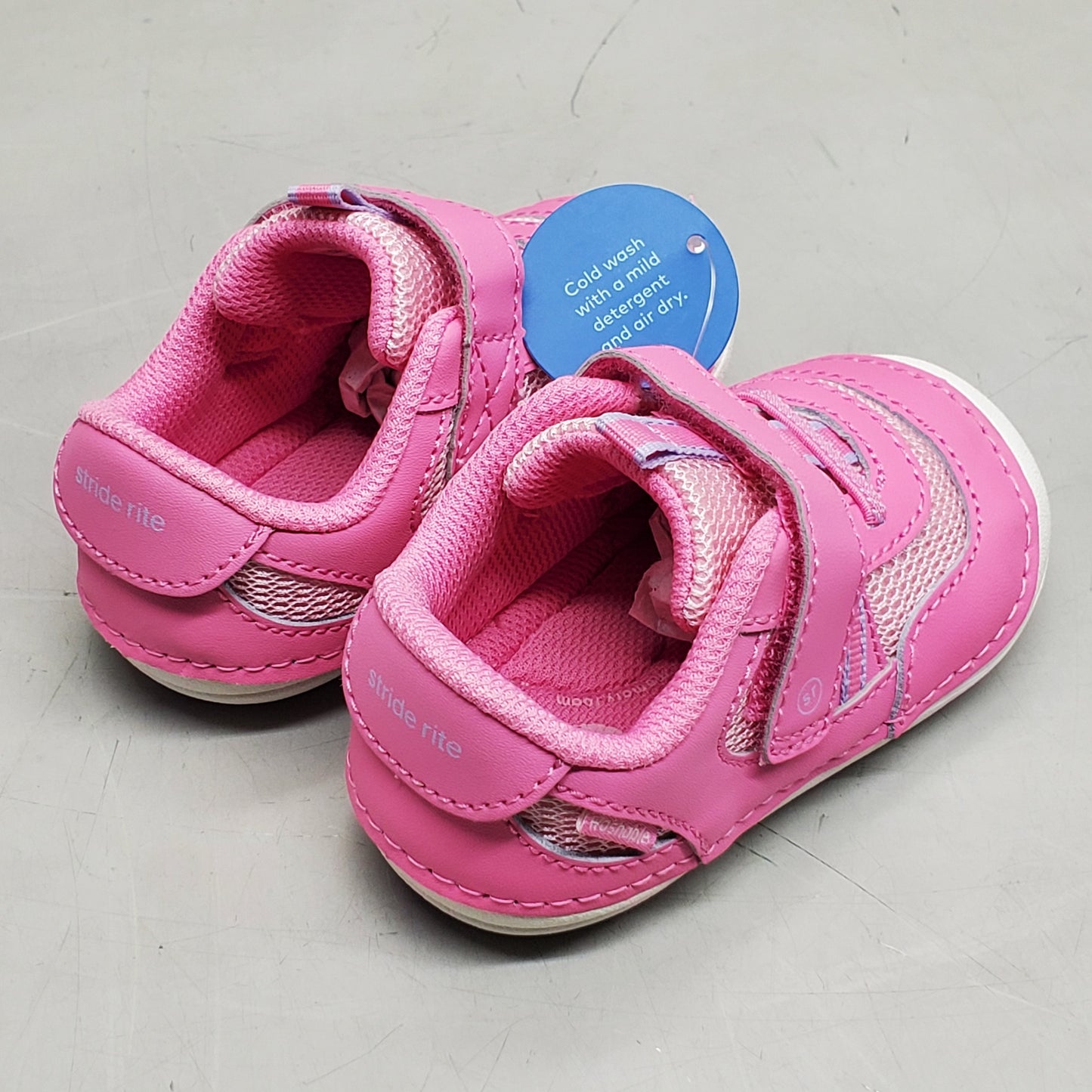 STRIDE RITE SM Apollo Sneakers Shoes Toddler SZ 4.5W Pink BG038302