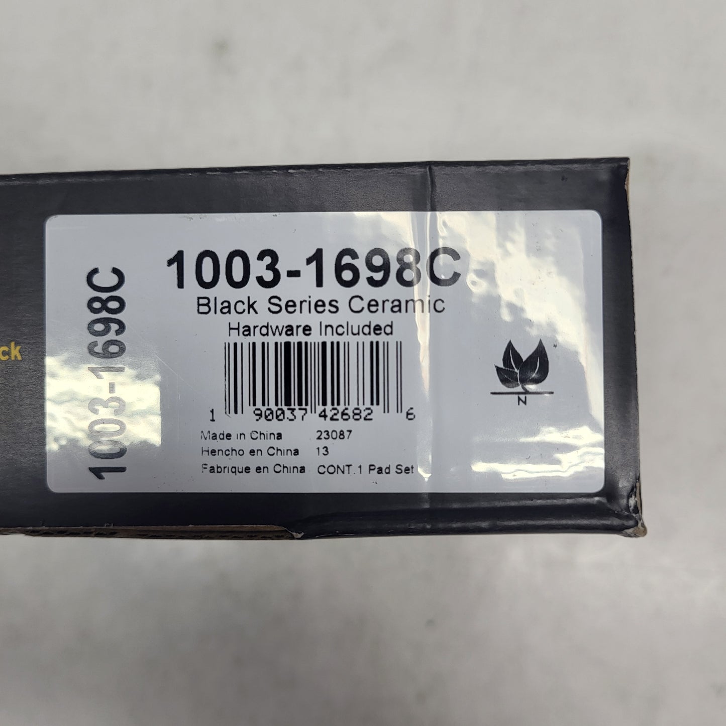 QUALITY-BUILT Ceramic Disc Brake Pad Set Black Rear 1003-1698C