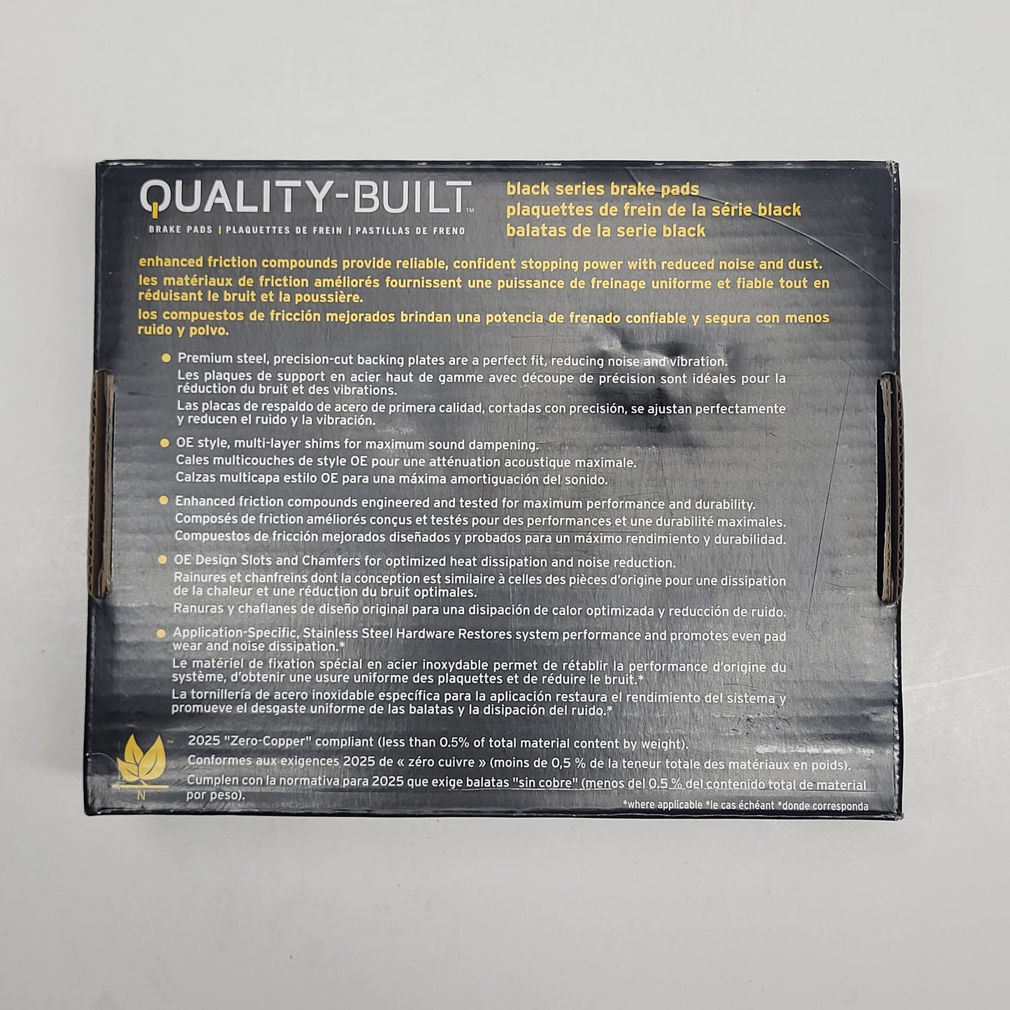 QUALITY-BUILT Ceramic Disc Brake Pad Set Black Rear 1003-0391C