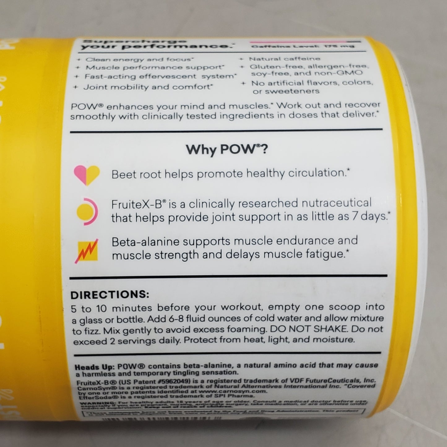 EBOOST Pow Pre-Workout Powder 8.5 oz Tropical Punch BB 10/26