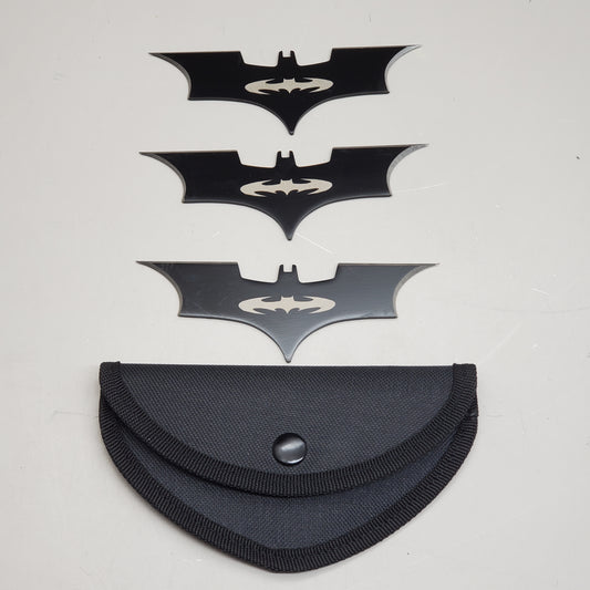 ZA@ (SET OF 3) Batman Ninja Throwing Stars 6" Black TC-3LBK