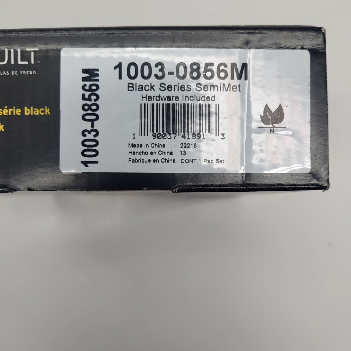 QUALITY-BUILT Semi-Metallic Disc Brake Pad Set Black Front 1003-0856M