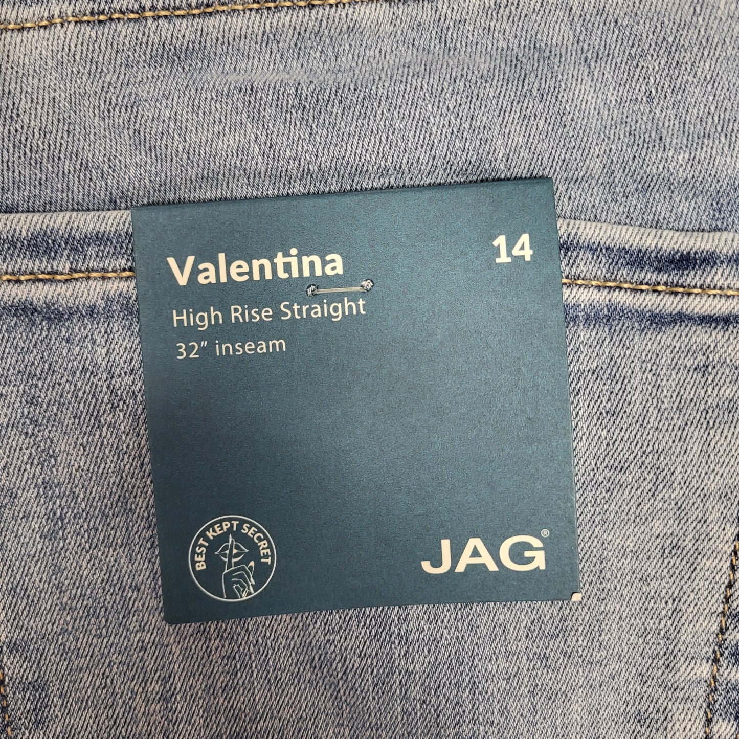 JAG Valentina High Rise Straight Sustainable Denim  Womens Sz 14 Hollywood